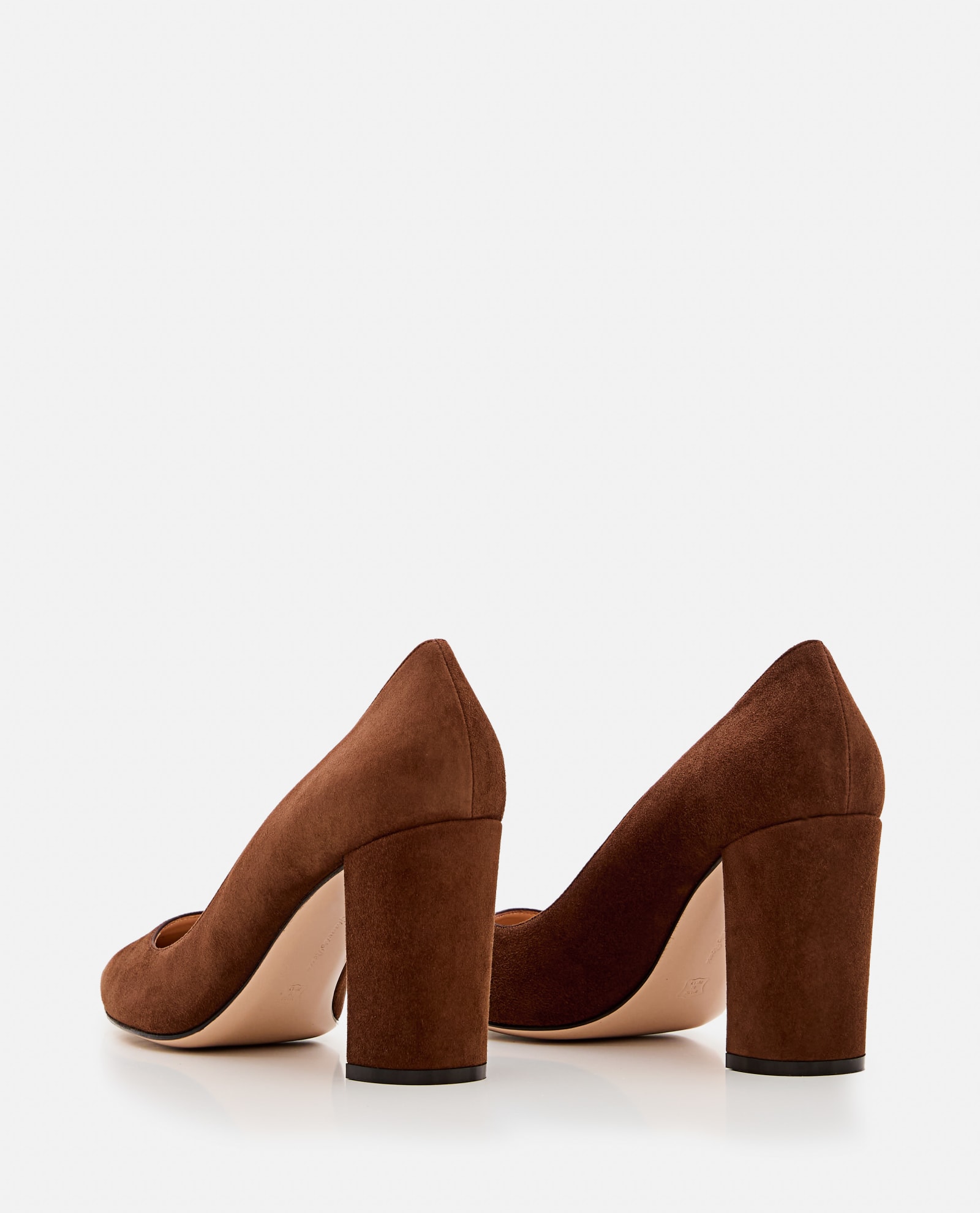 Shop Gianvito Rossi 85mm Suede Piper Pump In Brown