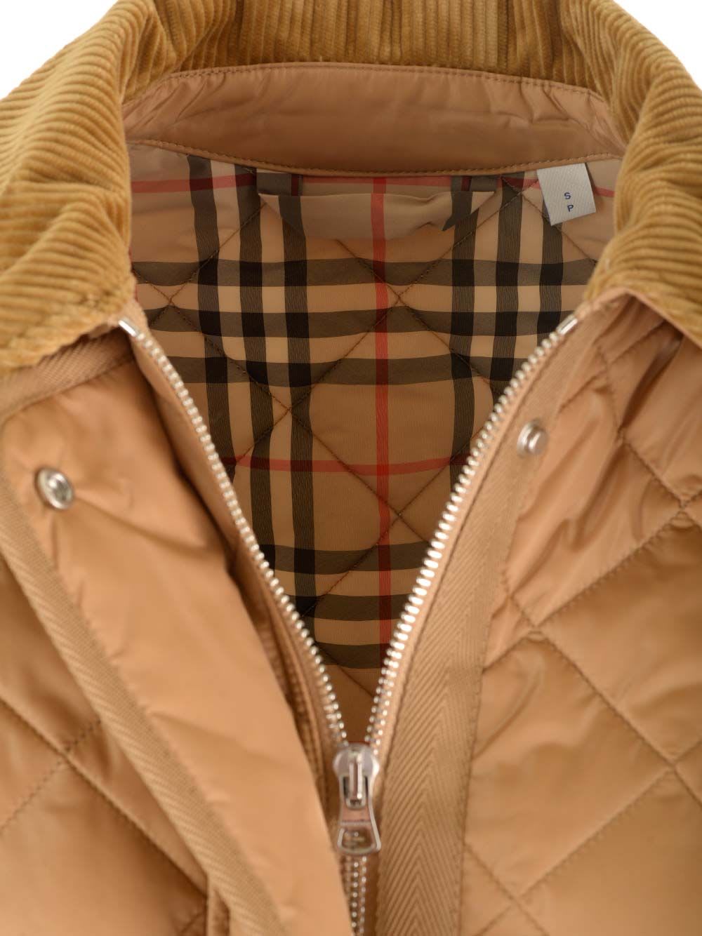 Shop Burberry Penston Quilted Jacket In Beige