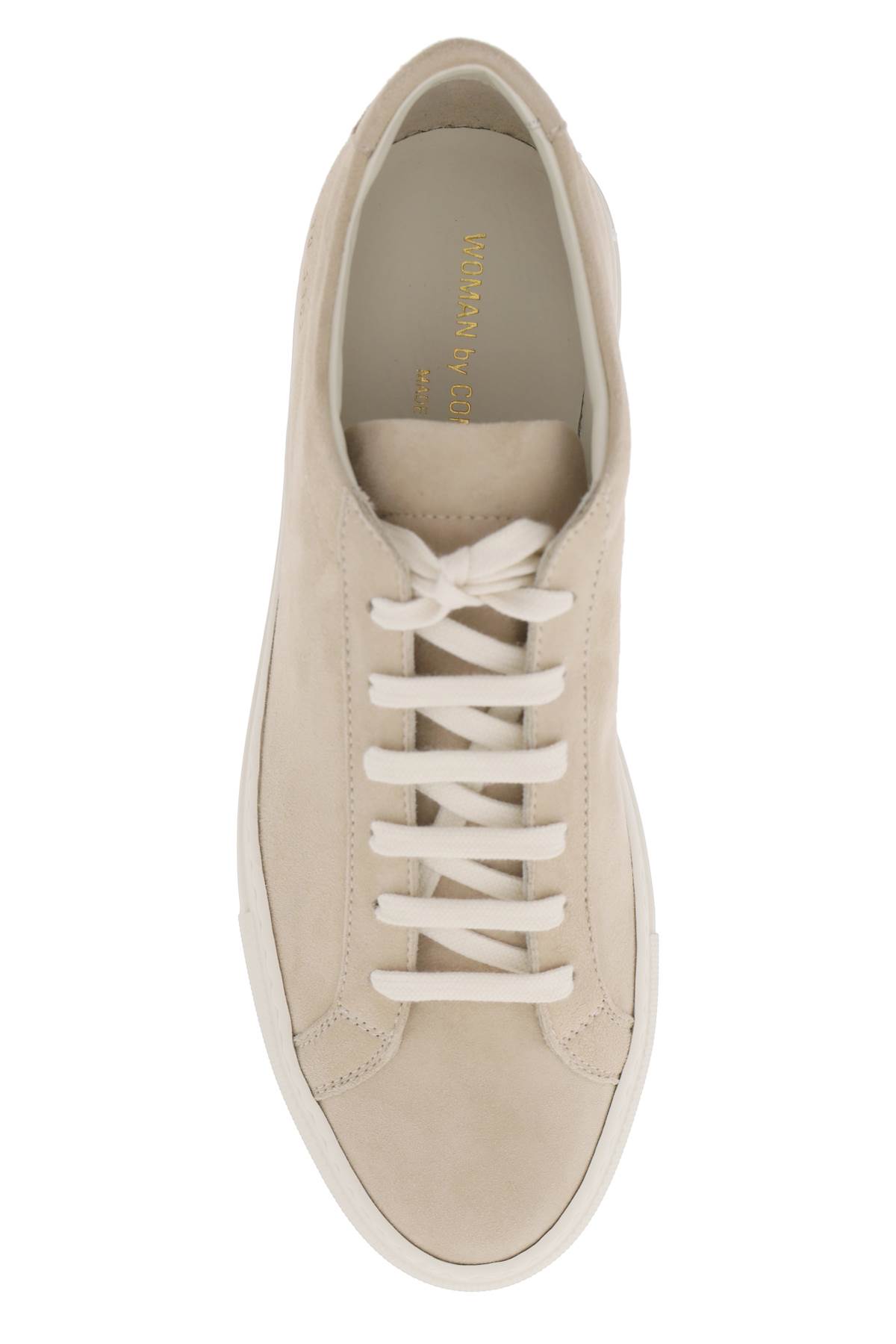 Shop Common Projects Suede Original Achilles Sneakers In Tan (beige)