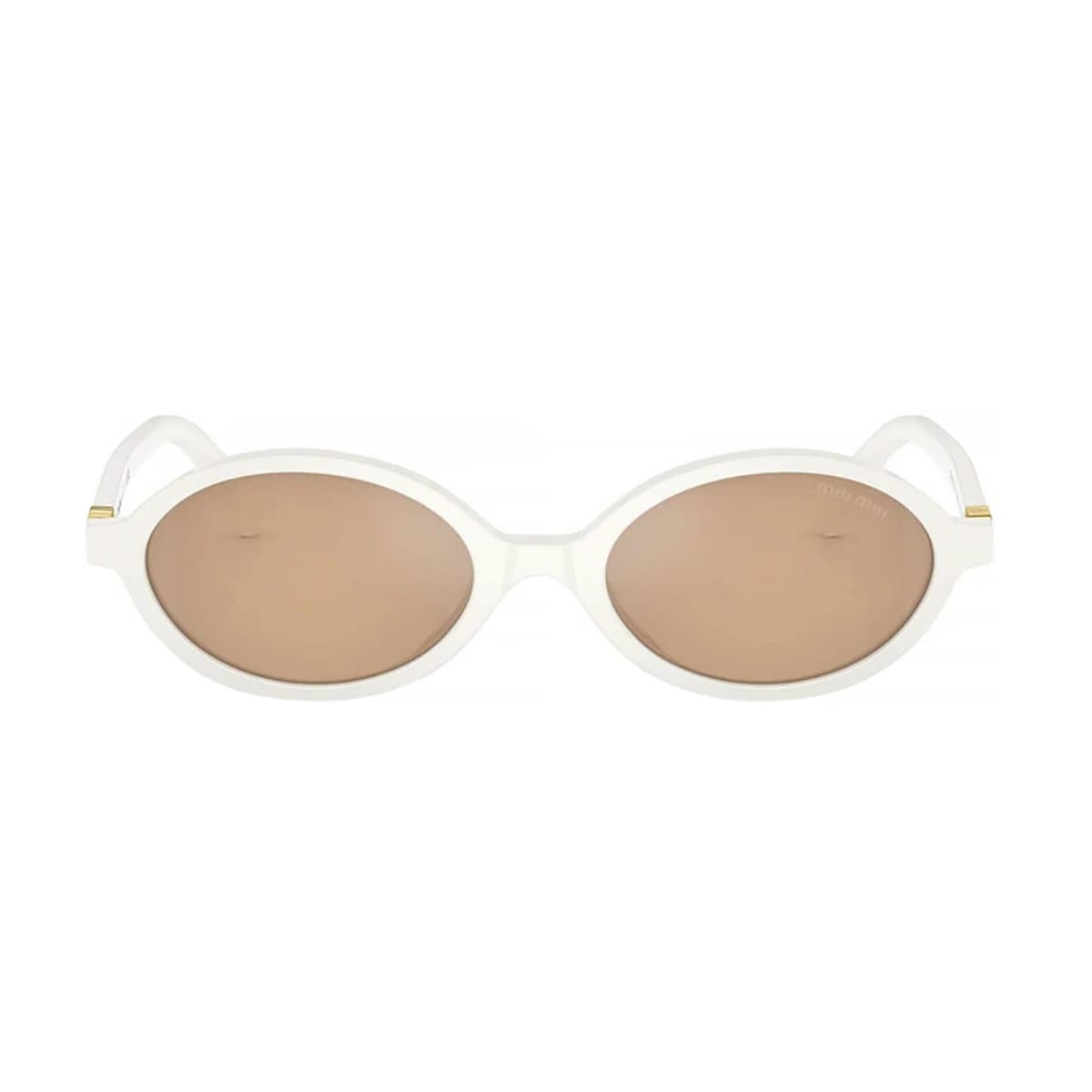 Shop Miu Miu 0mu 04zs Regard 14240d Bianco Sunglasses