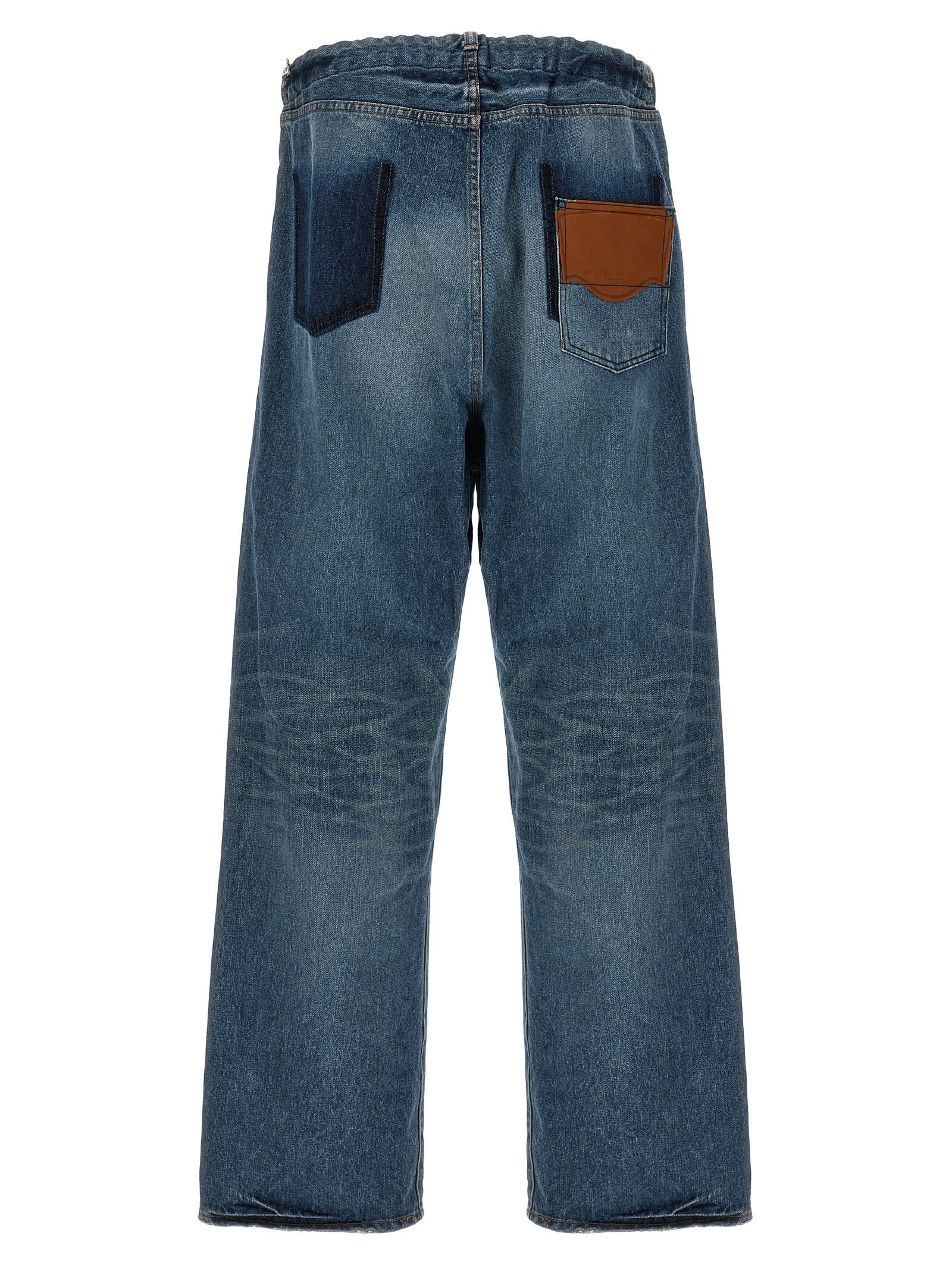 Shop Miharayasuhiro Waist Easy Jeans In Indigo