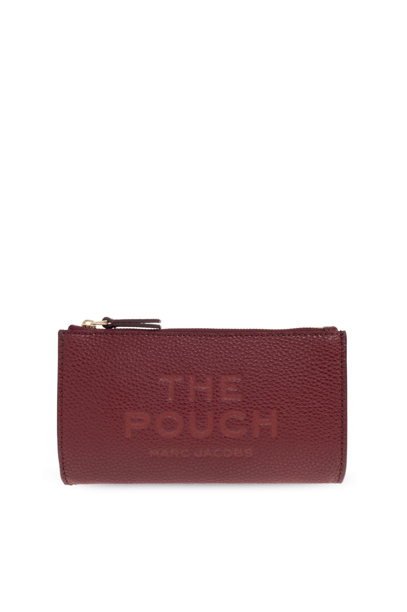 Marc Jacobs Embossed Zip Pouch In Burgundy