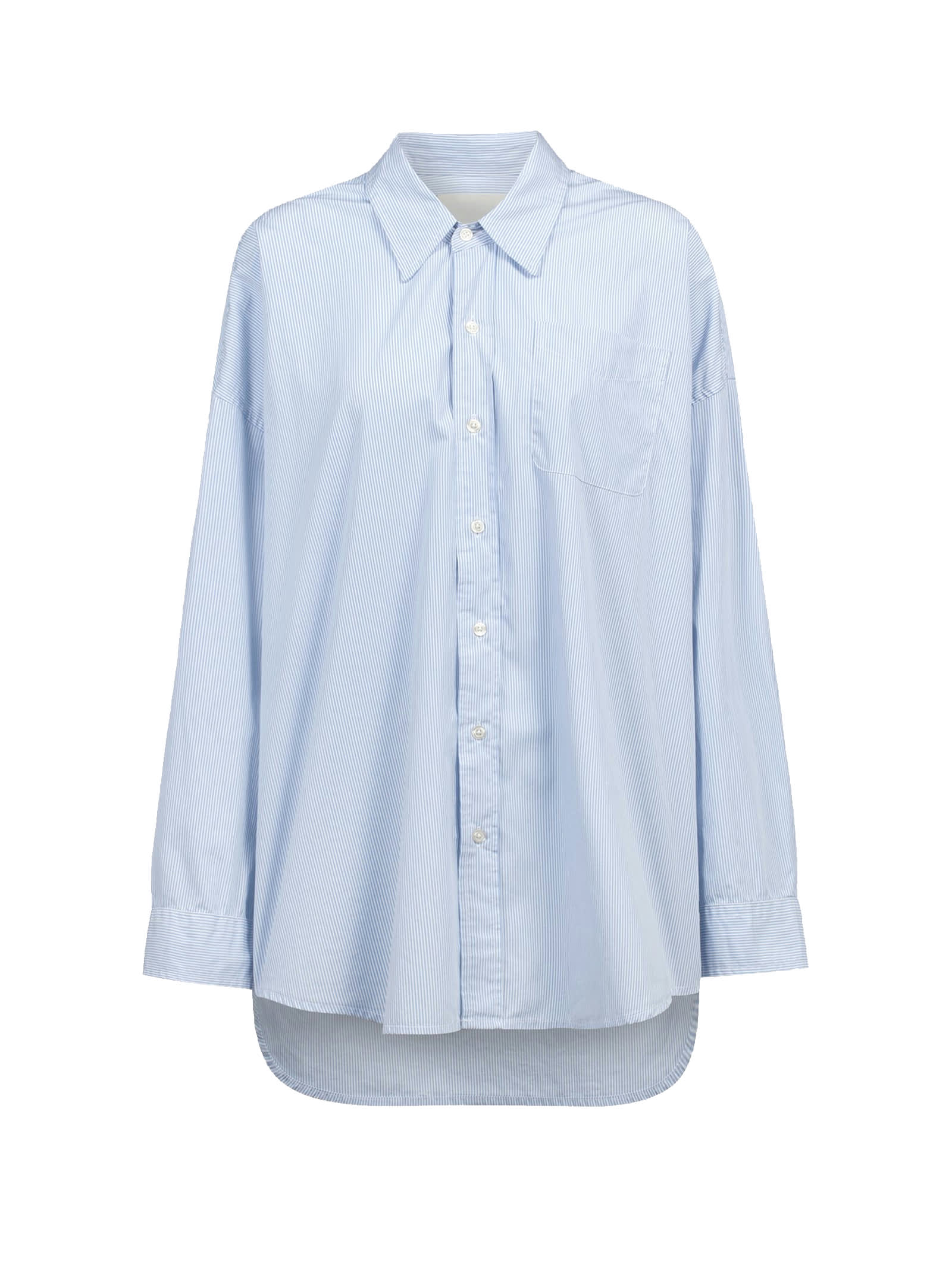 R13 OVER STRIPED OXFORD SHIRT