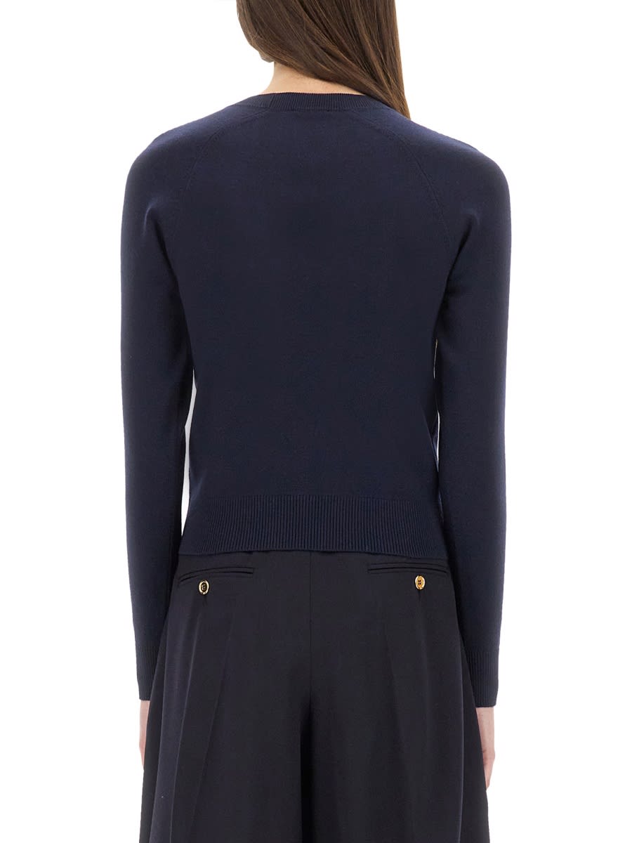 Shop Patou Jersey With Logo In Blue