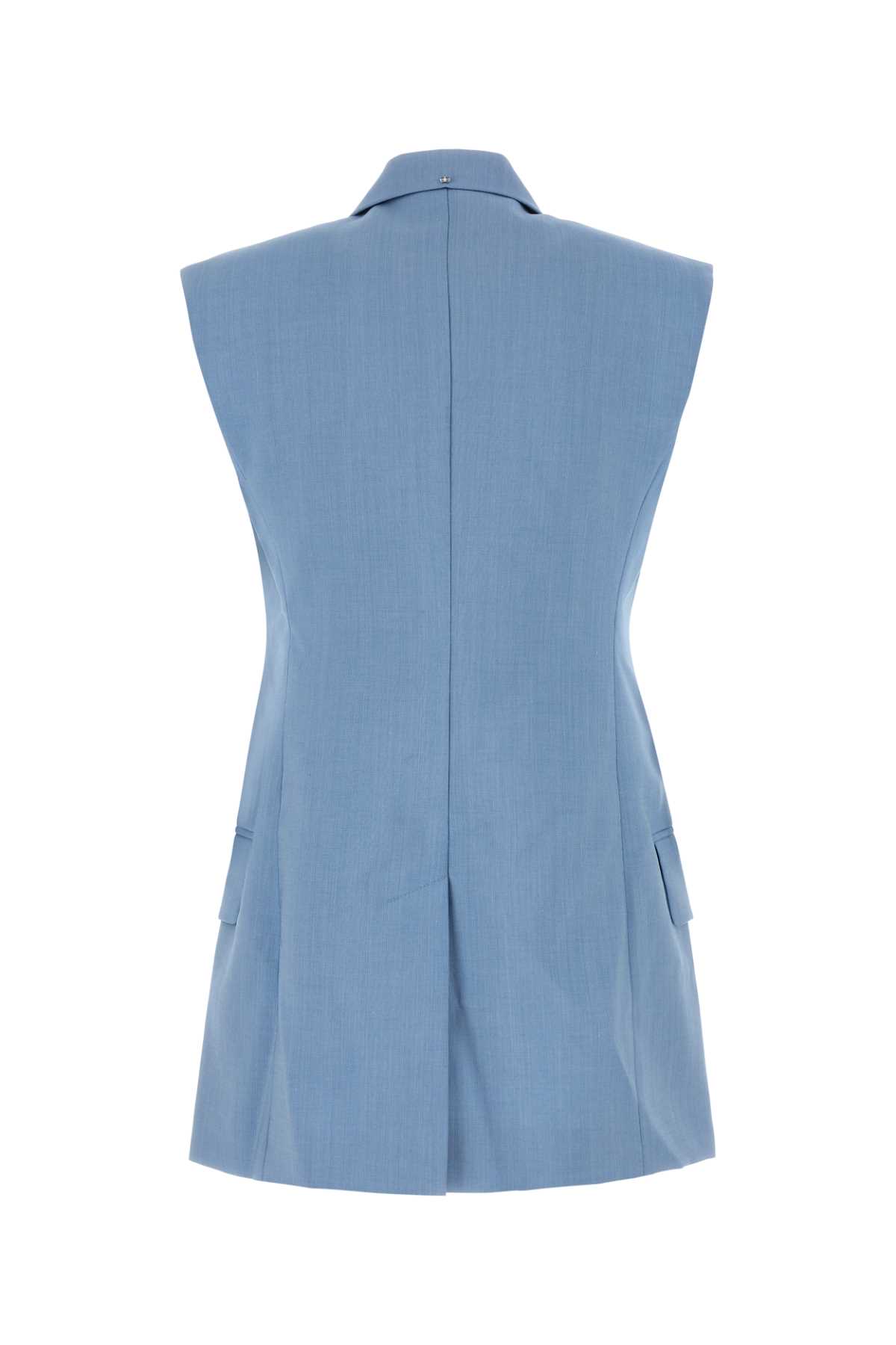 Sportmax Light Blue Wool Blend Ilex Vest In Cielo