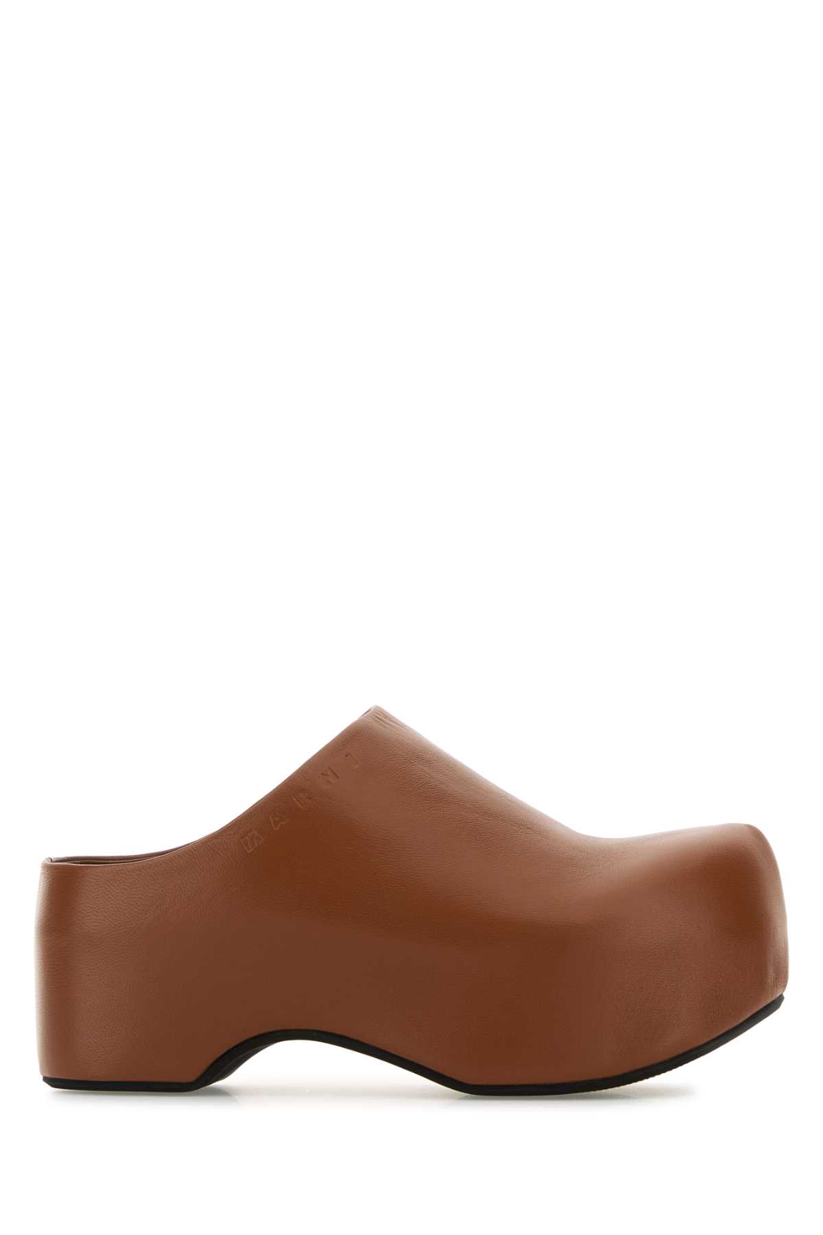 Caramel Nappa Leather Mules