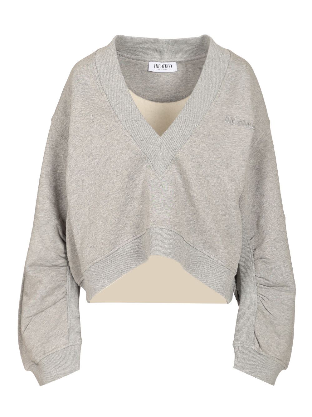 Attico Fleece Sweatshirt Sweatshirts Grey In Gray