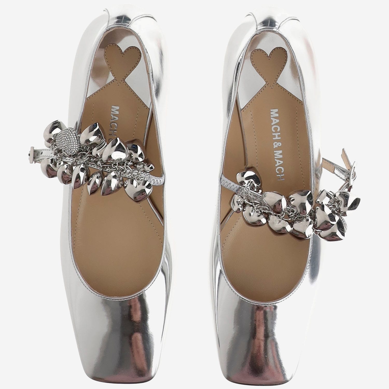 Mach & Mach Low Shoe With Metallic Decoration In Silver