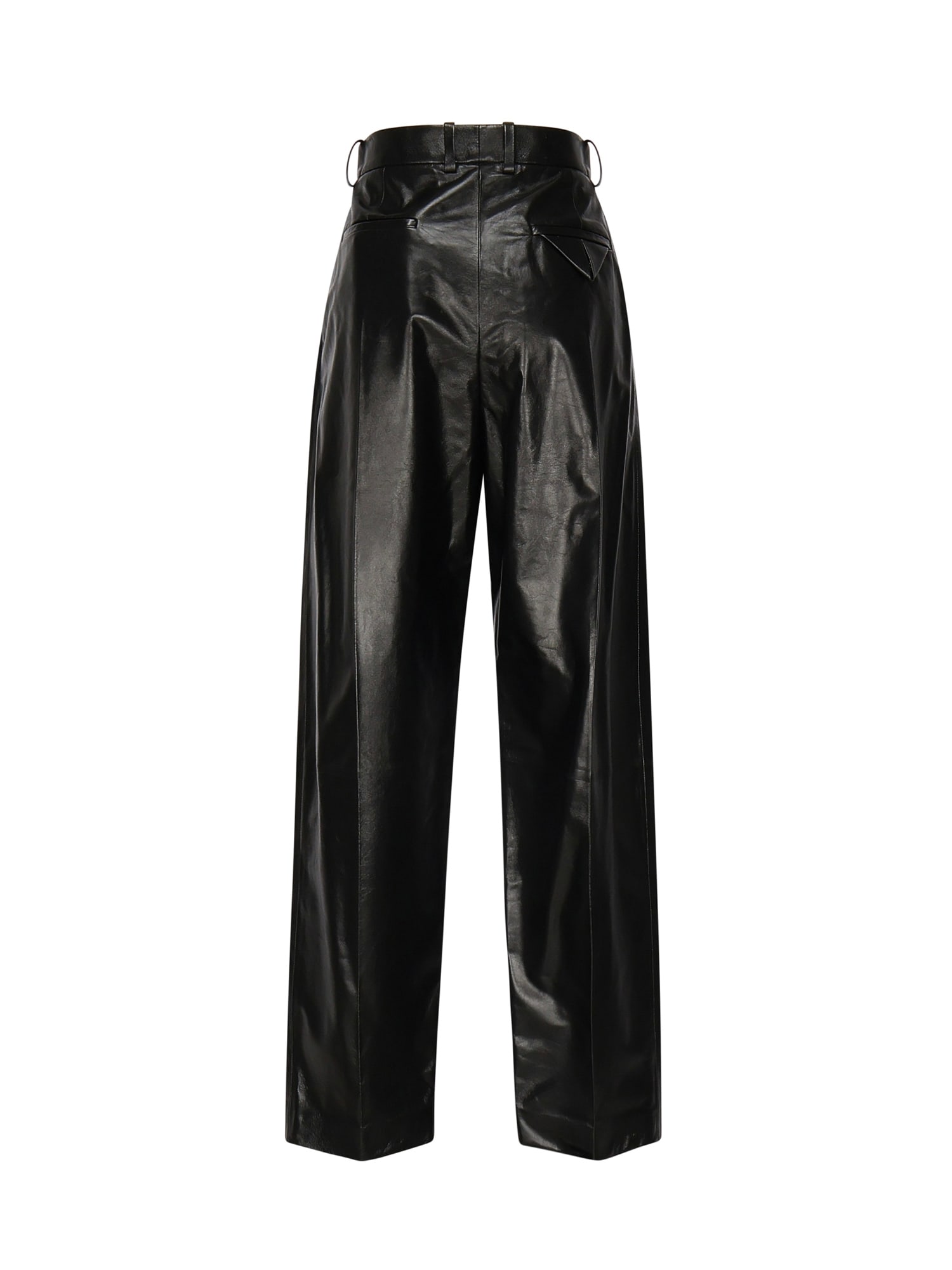 Bottega Veneta Leather Pants In Black
