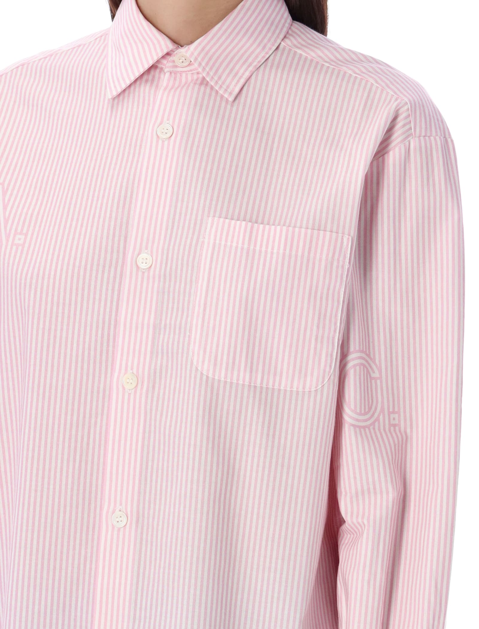 Shop Apc Sela Shirt Stripes In Pink