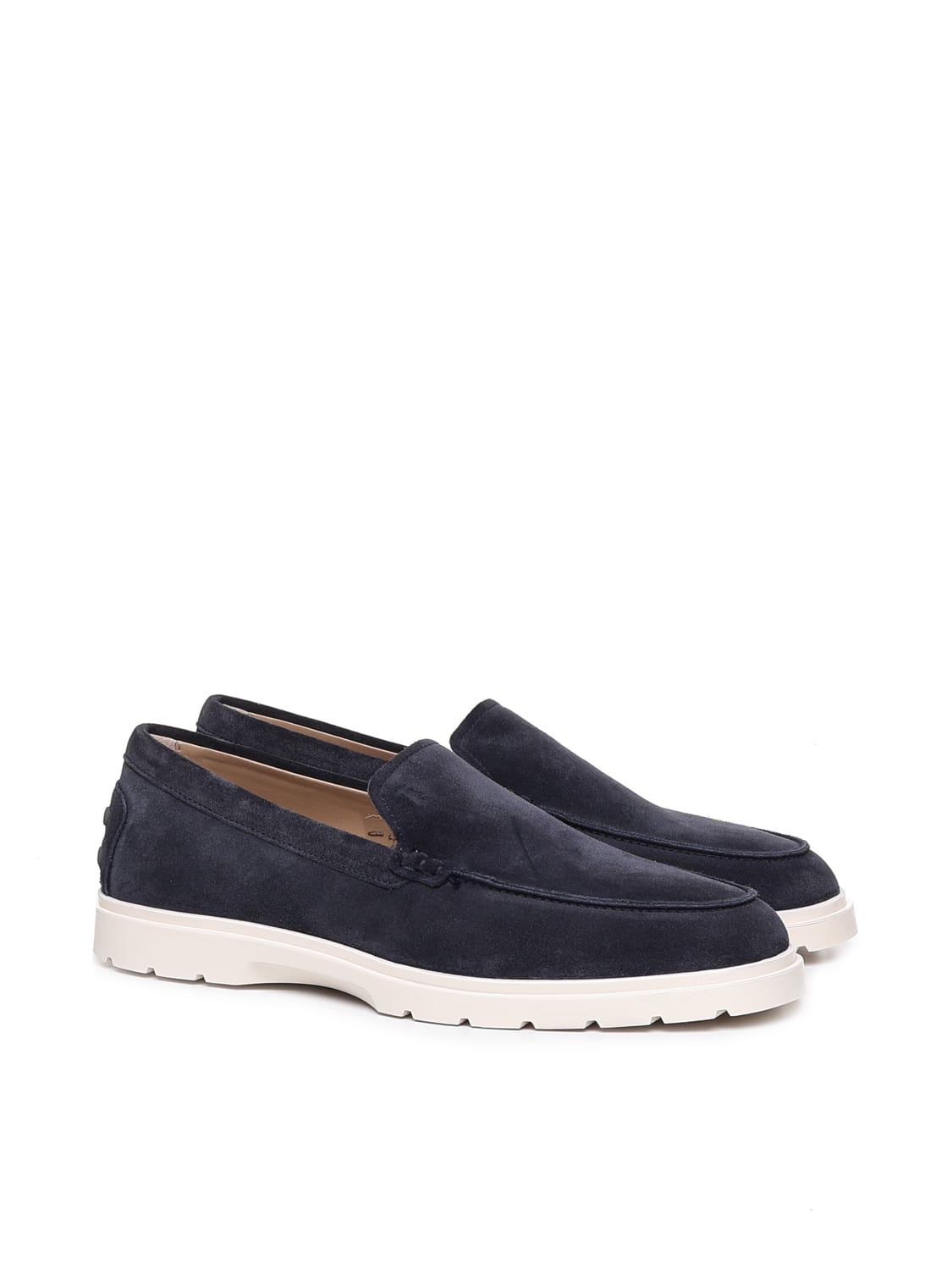 Shop Tod's Suede Slipper Moccasin In Blu