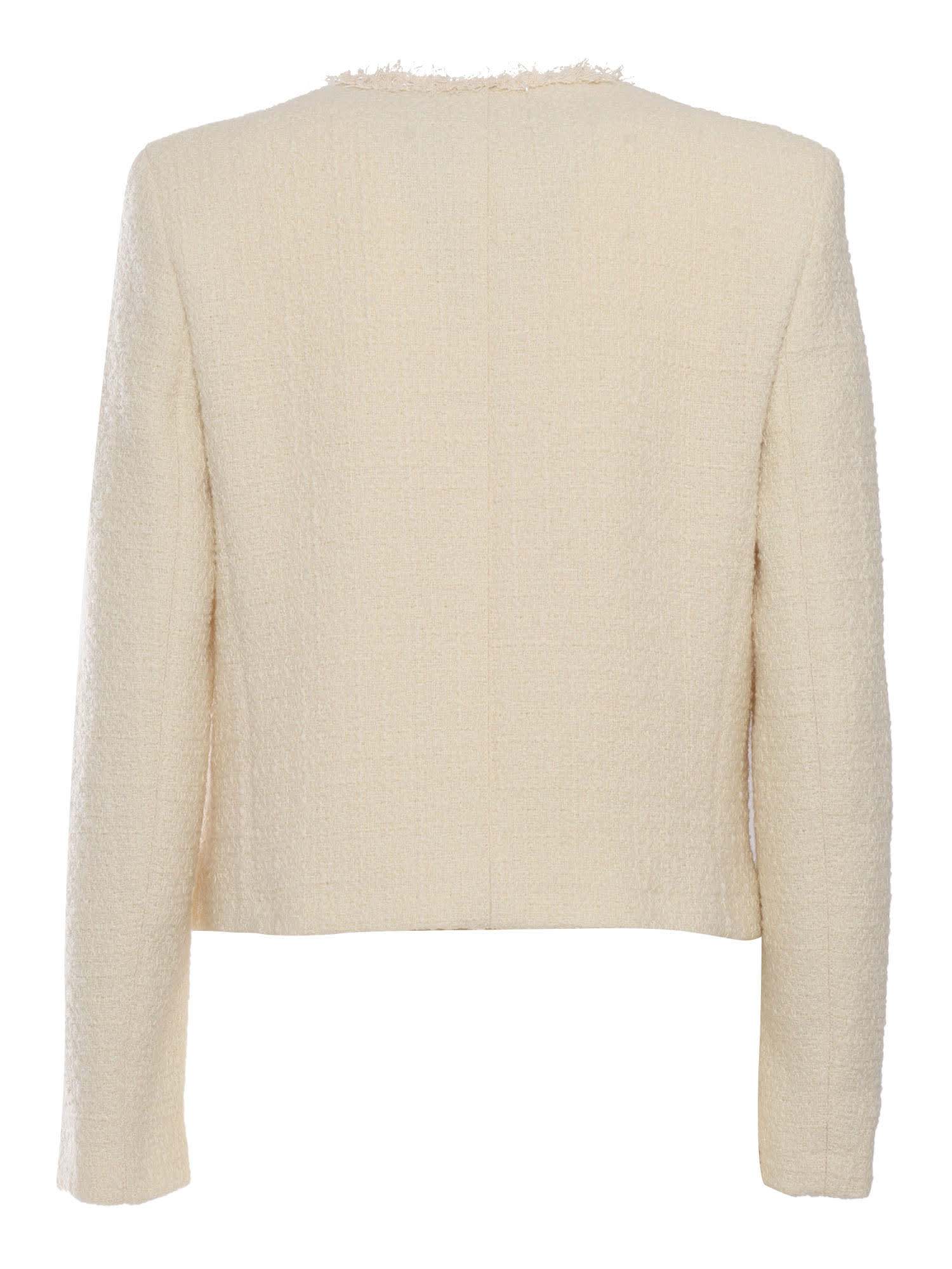 Weekend Max Mara Virgin Wool Jacket In Beige