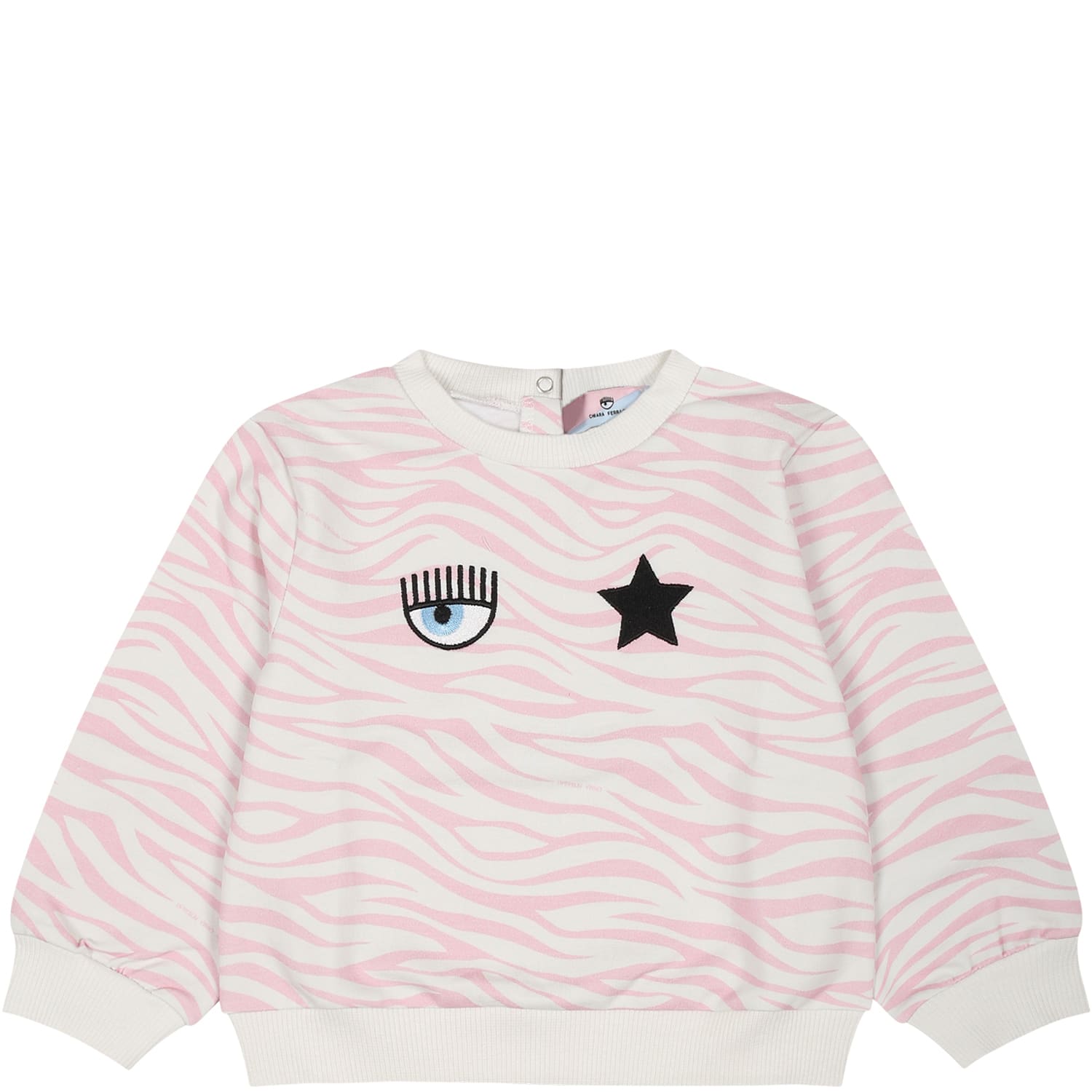 Chiara Ferragni Multicolor Sweatshirt For Baby Girl With Eyestar