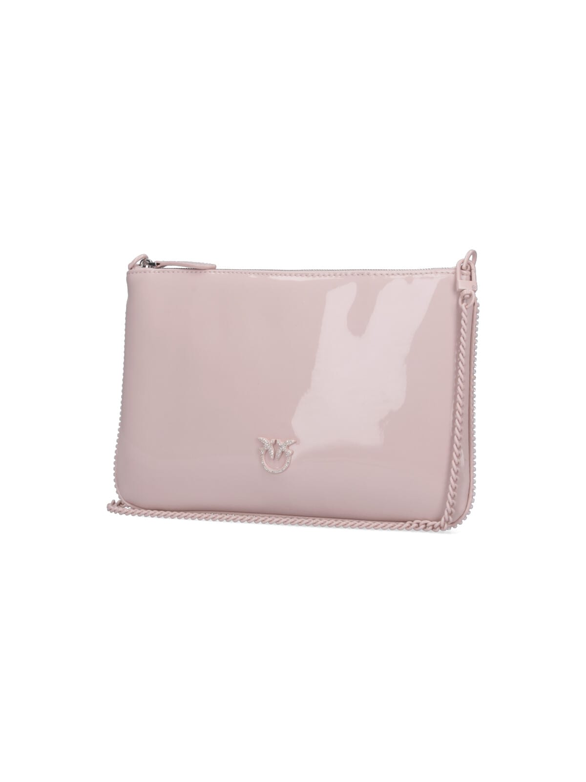 Shop Pinko Logo Shoulder Bag In Cipria-block Color