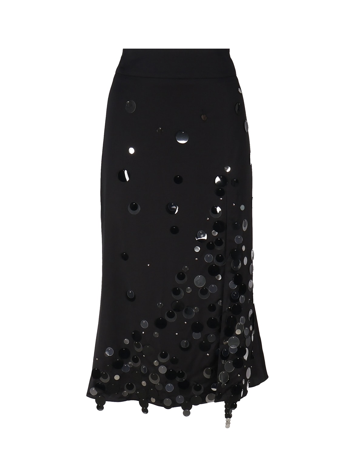 Art Dealer Sequins Midi Skirt In Black