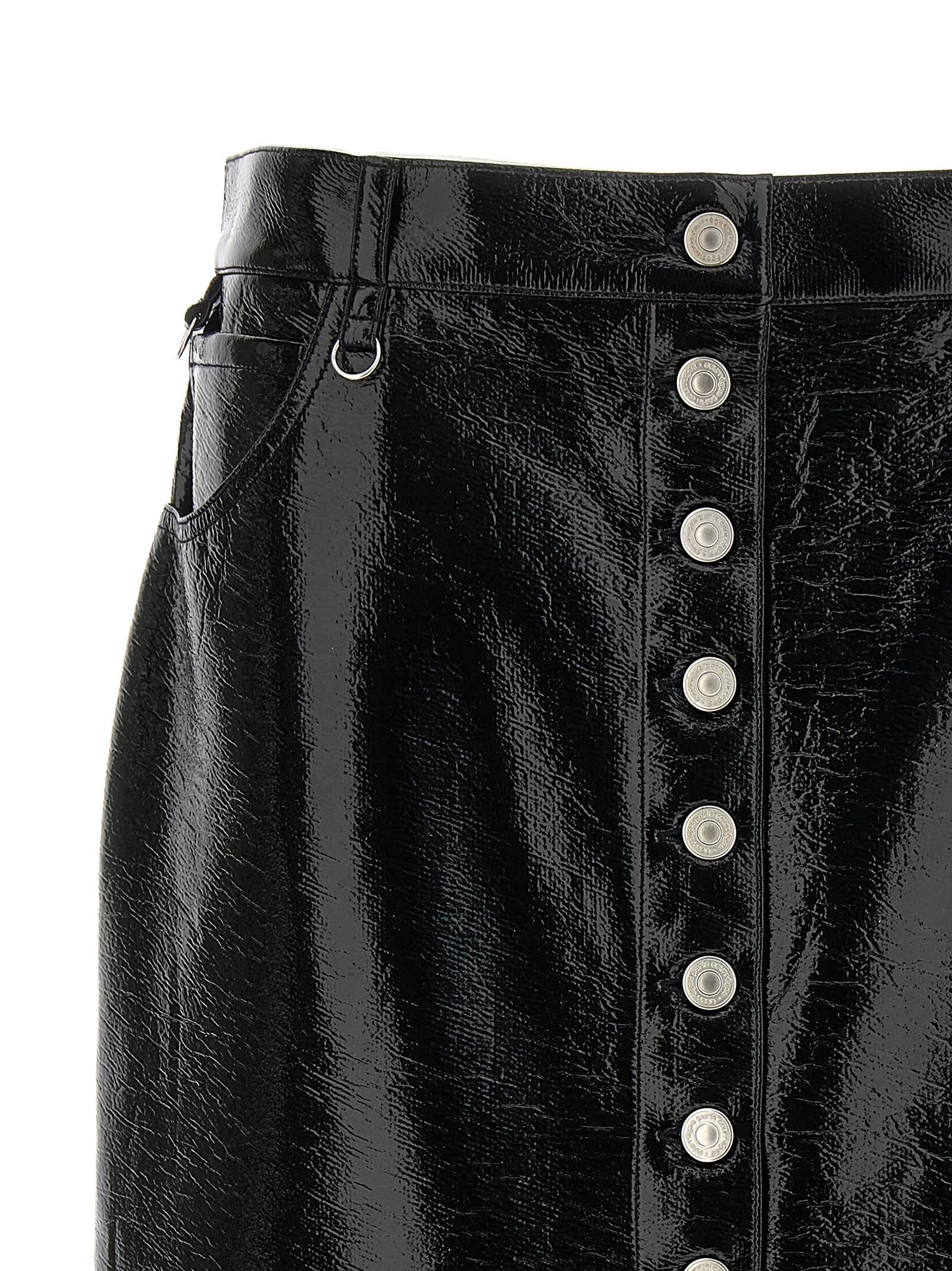 Shop Courrèges Multiflex Skirt In Black