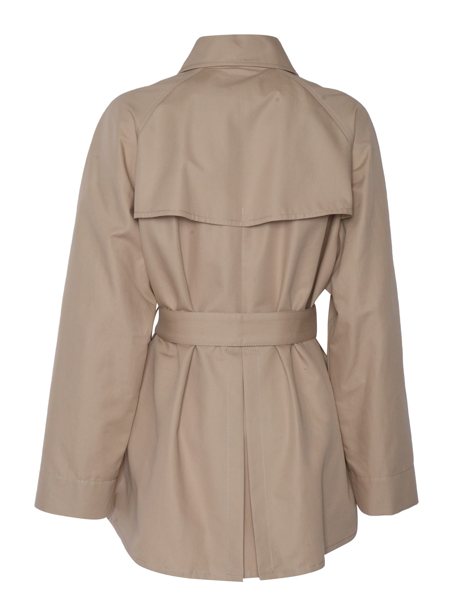 Shop Fay Short Brown Trench Coat