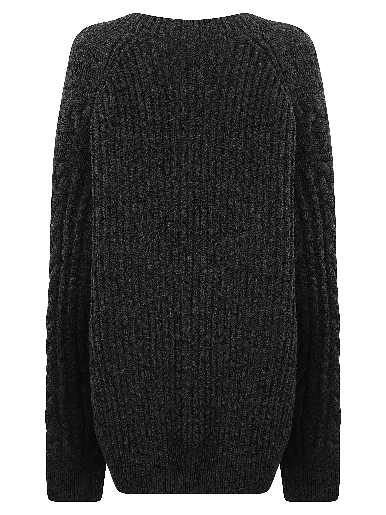 Shop Cecilie Bahnsen Alia Jumper Fisherman Knit Charcoal Grey