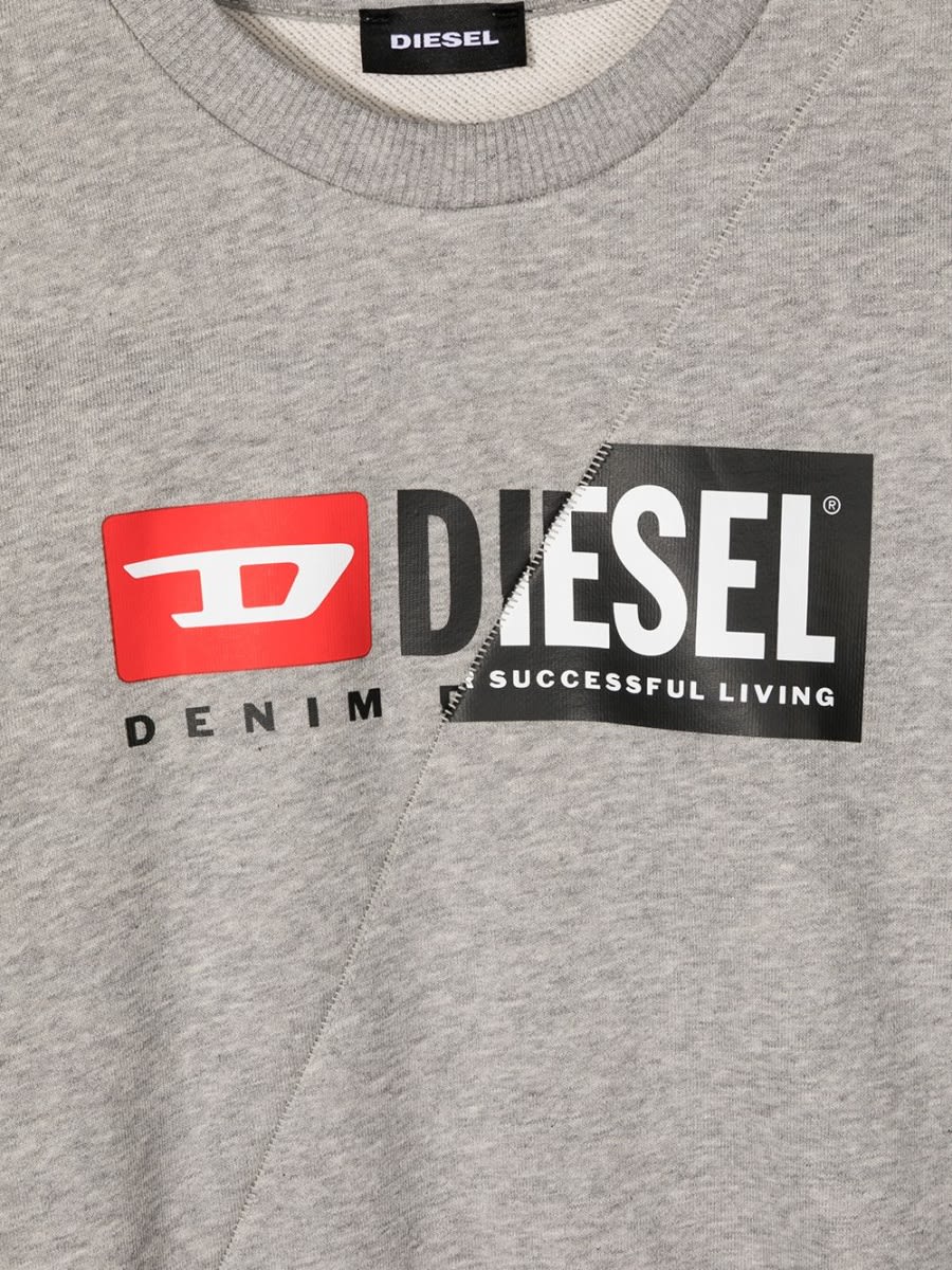 Diesel Cuty Over Felpa In Grey