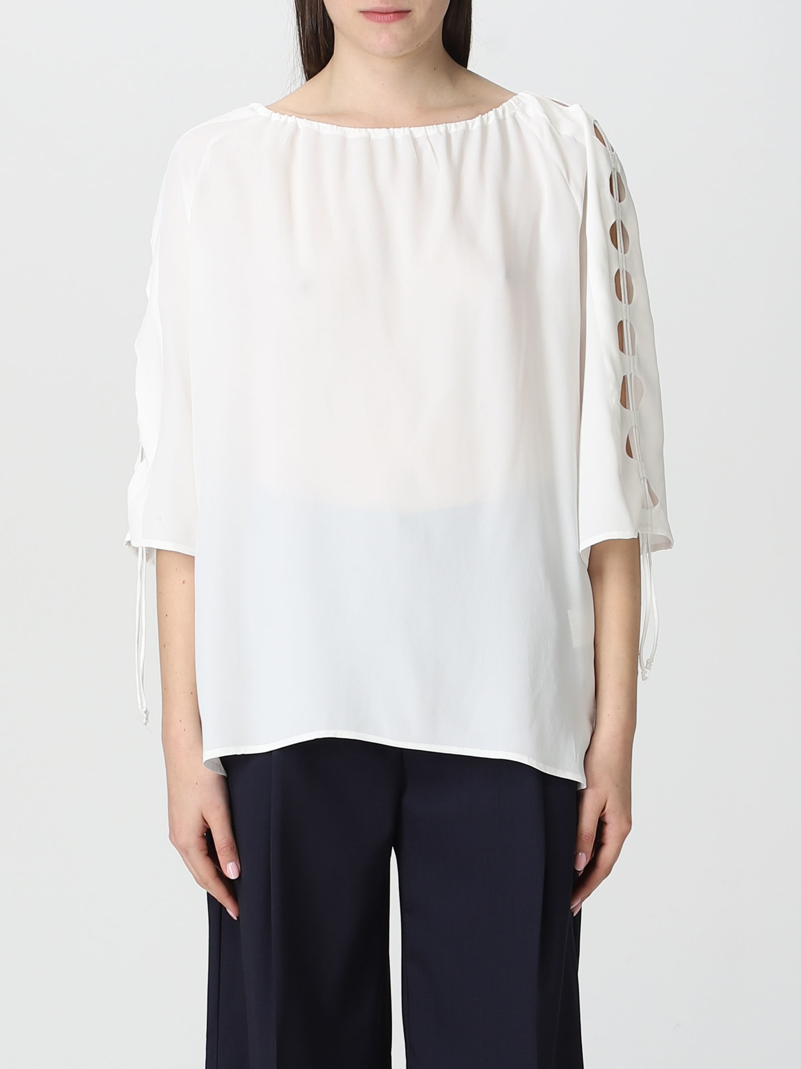 Mauro Grifoni Shirt Ts Holes Sleeve In White