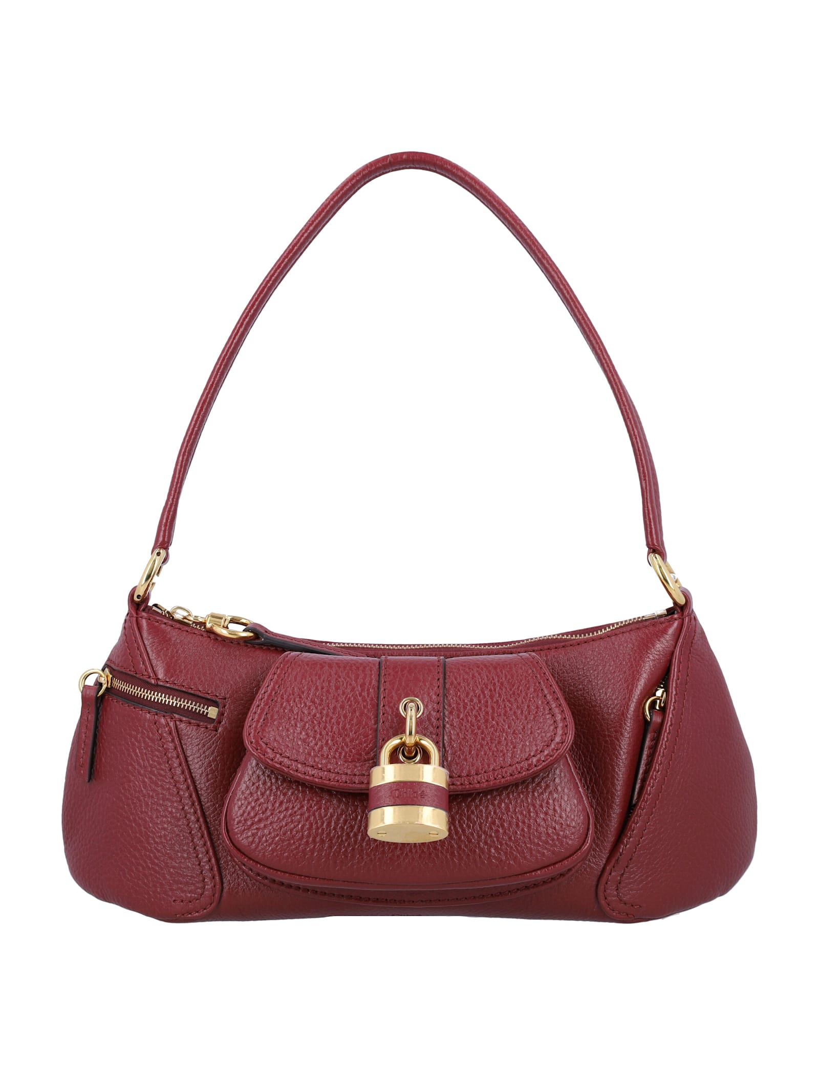 Shop Chloé The 99 Shoulder Bag In Brunette Red