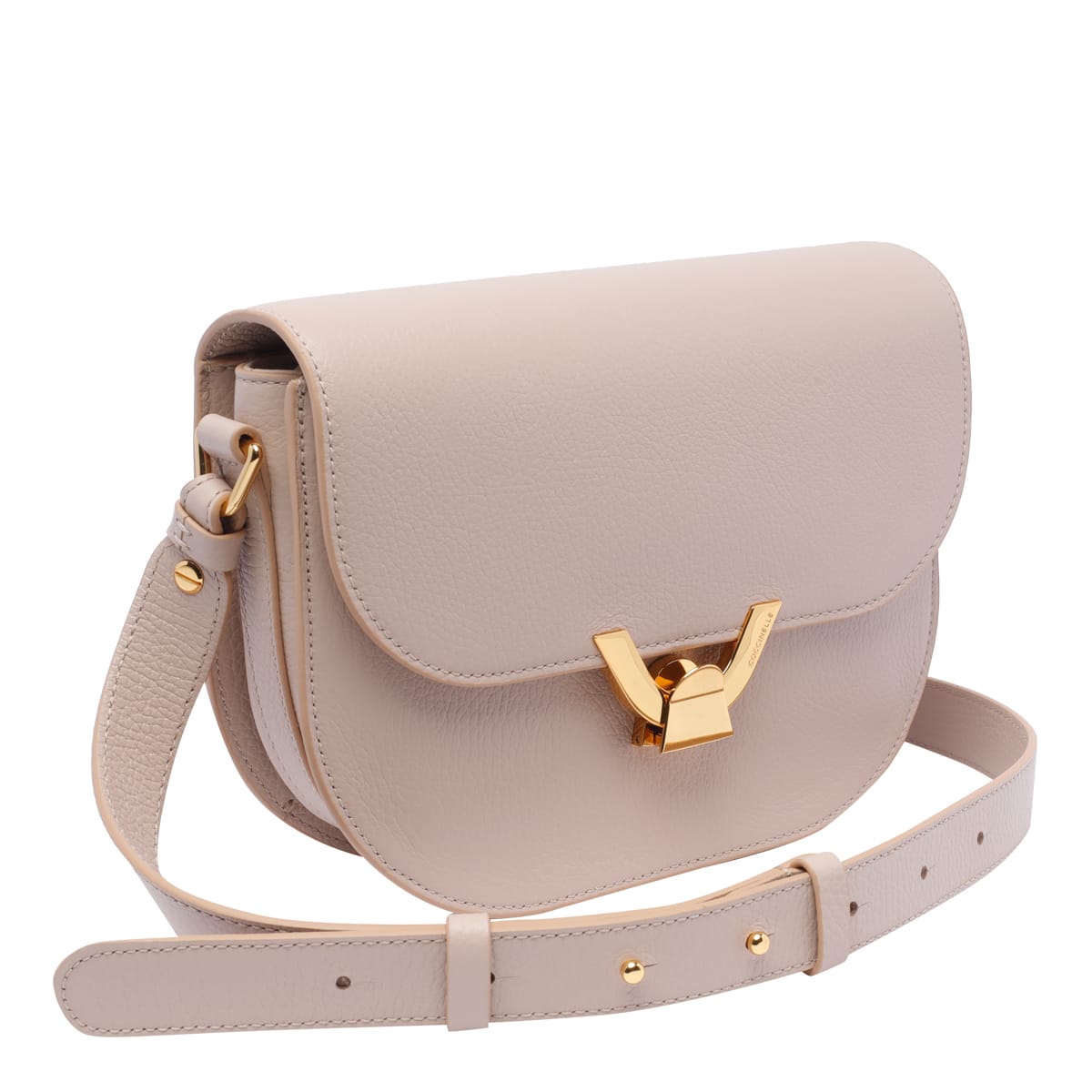 Shop Coccinelle Dew Small Crossbody Strap Bag In Pink