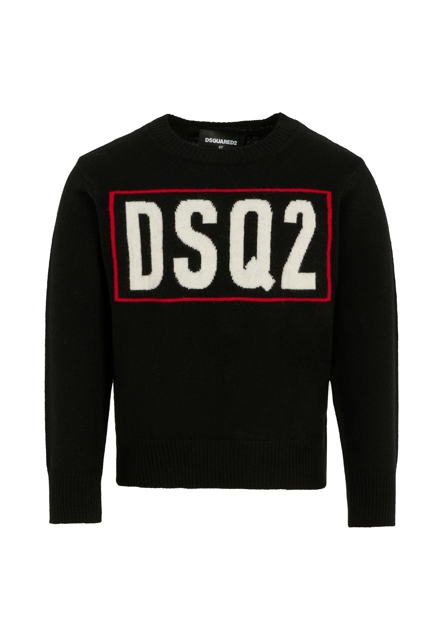 Dsquared2 Kids' Black Sweater For Boy With Logo