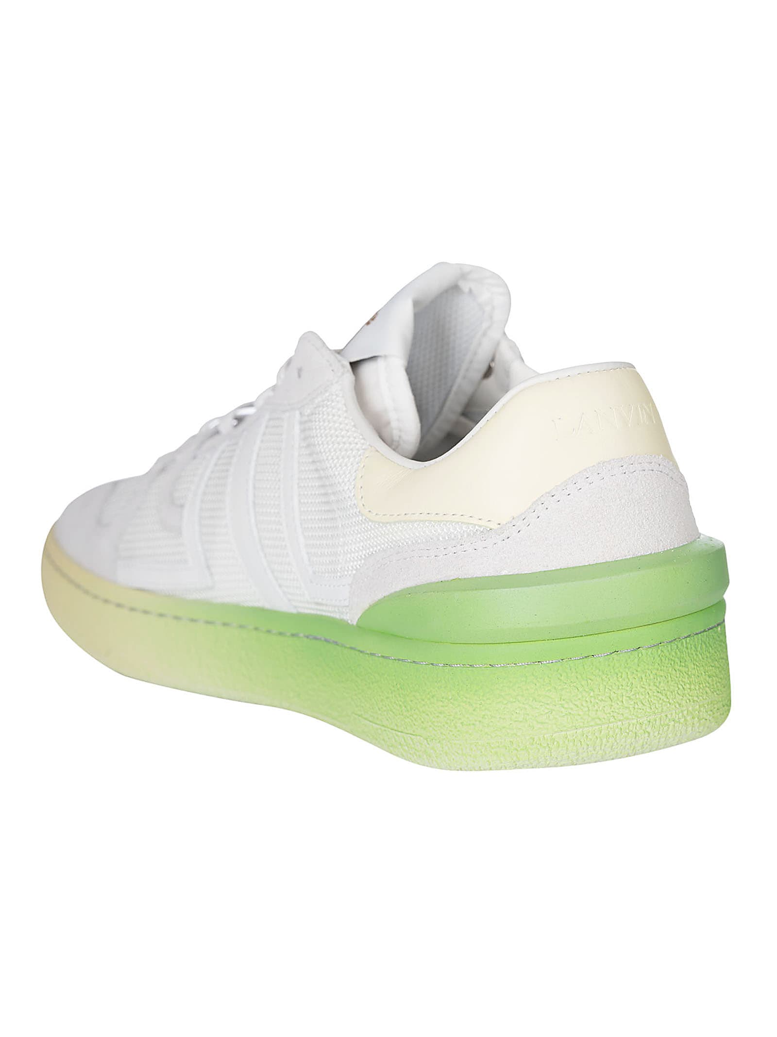 Shop Lanvin Clay Low Top Sneakers In White/yellow
