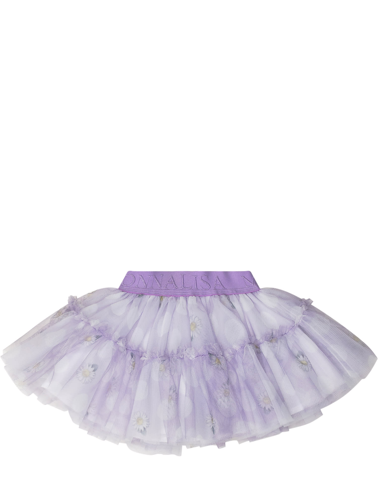 Shop Monnalisa Tulle Skirt In Lilac