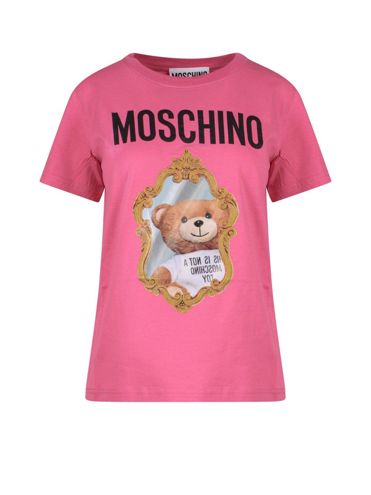 Moschino Bear Mirror Print T-shirt
