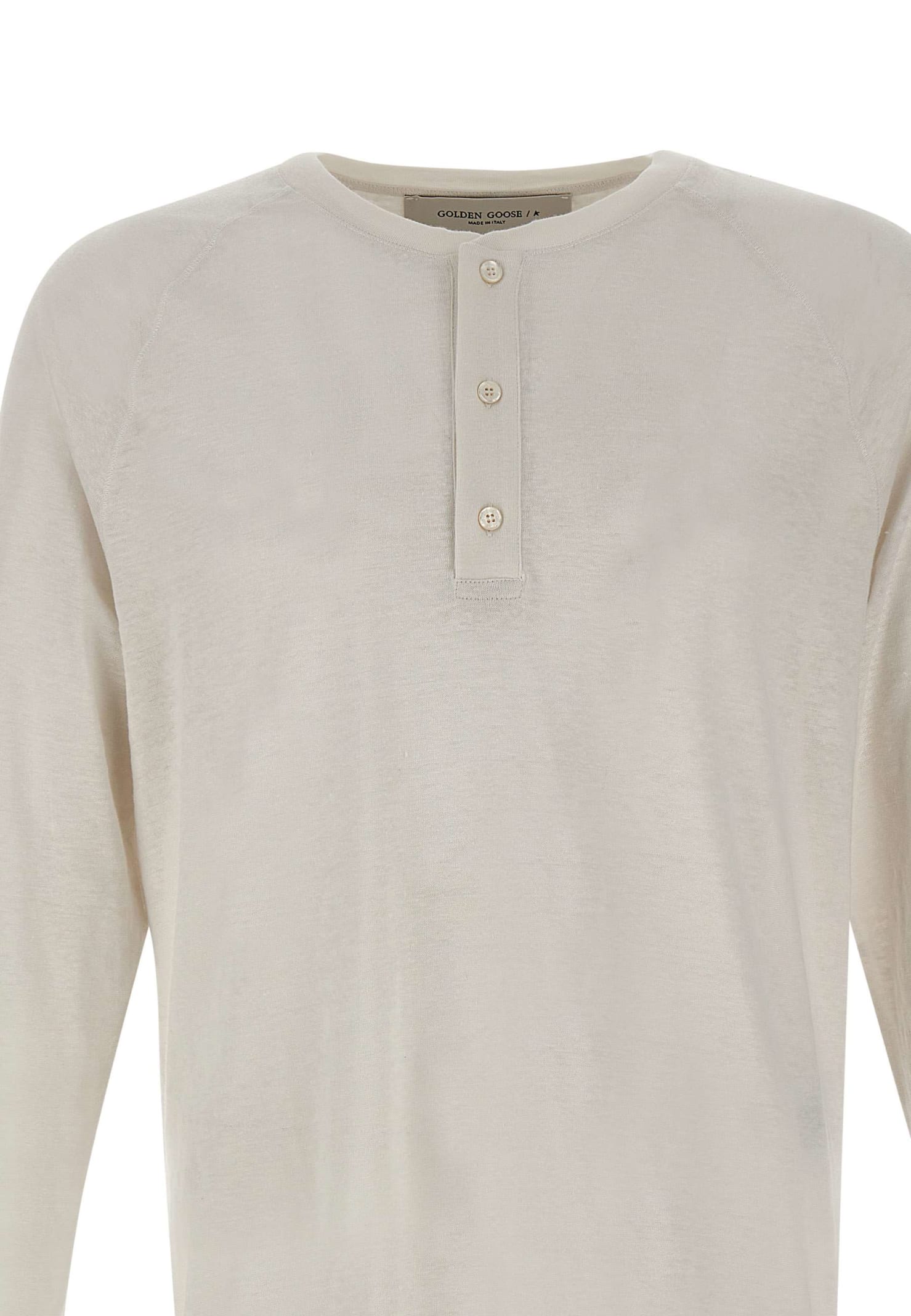 Shop Golden Goose Ludovico Cotton Sweater In White