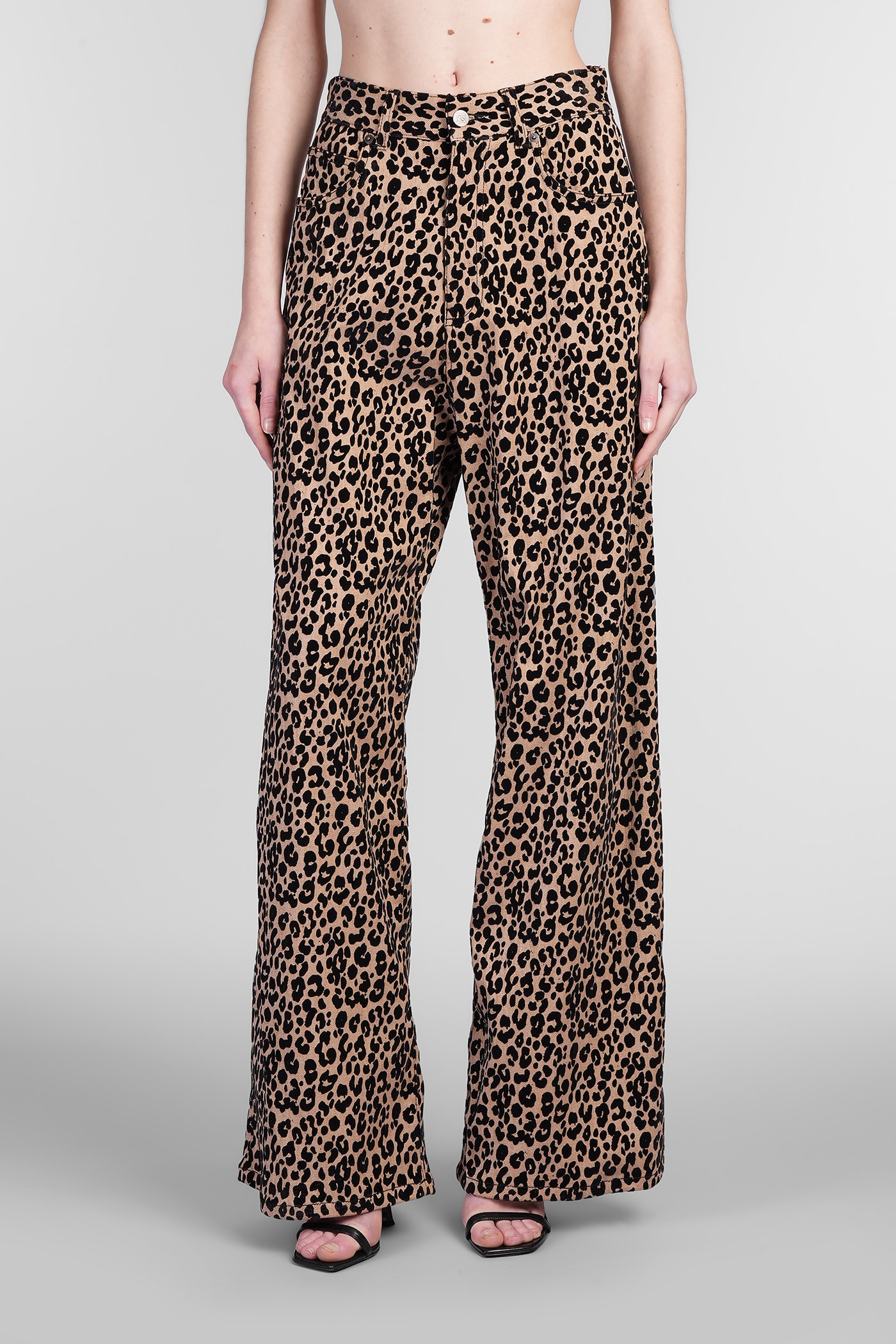 Jeans In Animalier Polyester