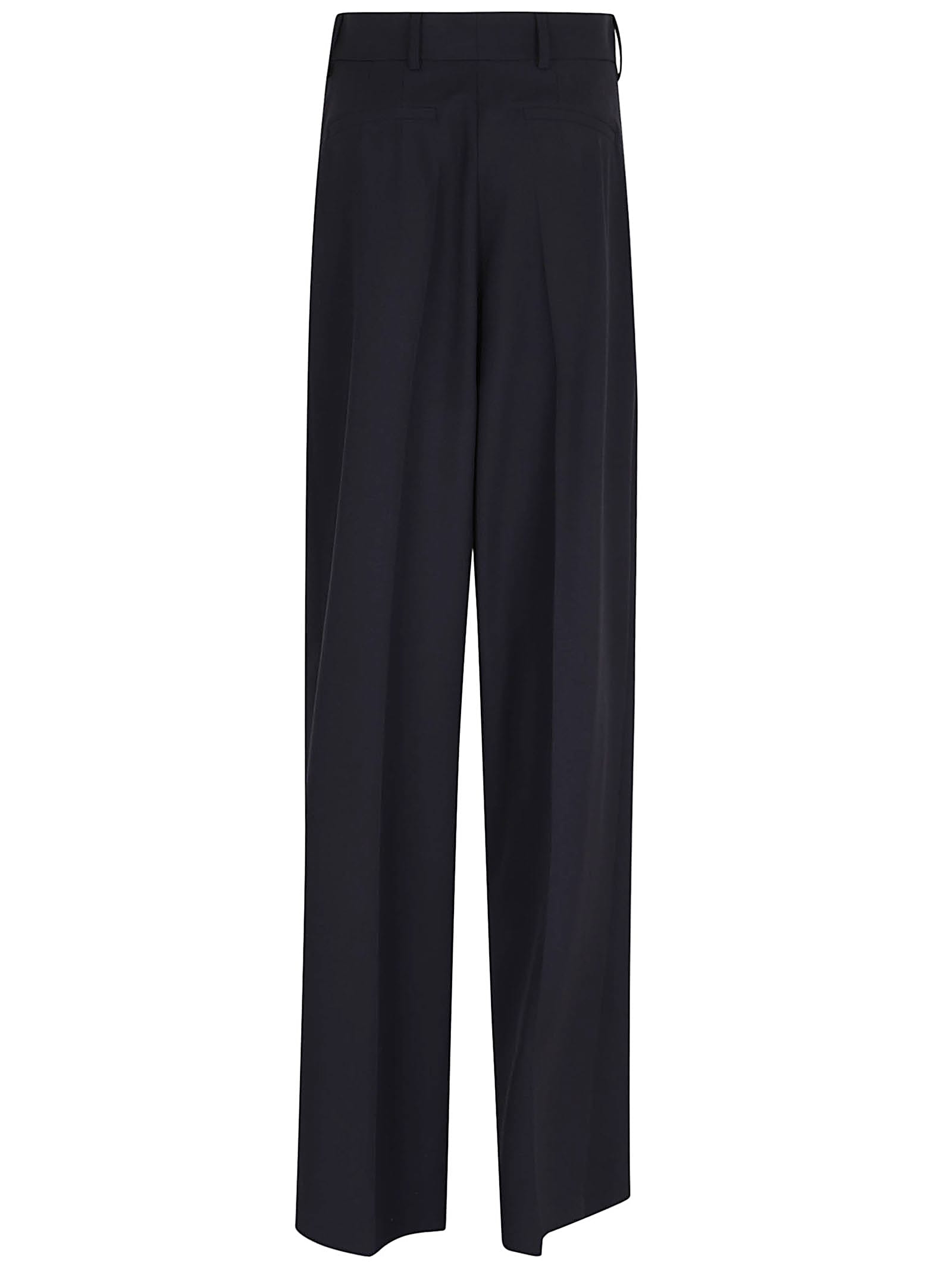 Shop Valentino Dry Tailoring Wool Pants In Navy