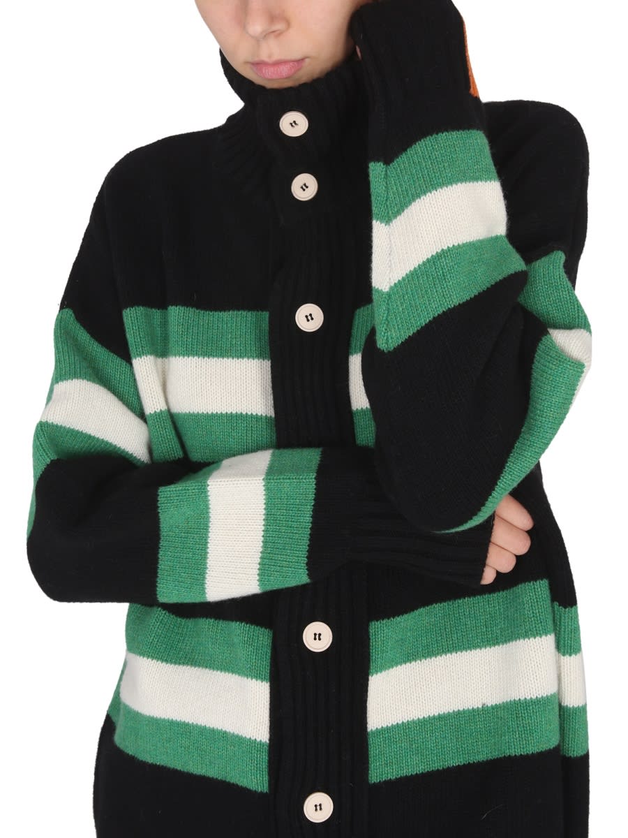 Right For Turtleneck Cardigan Unisex In Multicolour