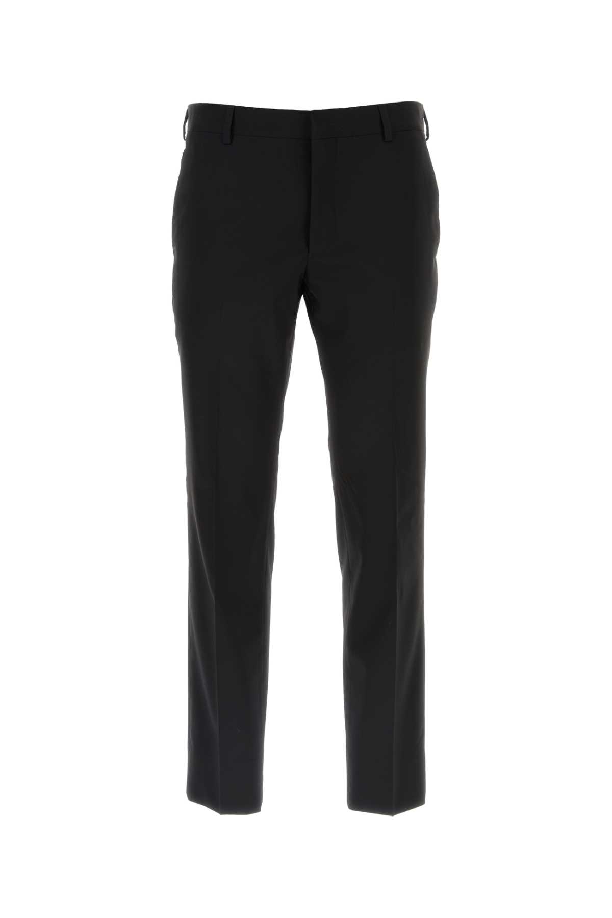 Prada Black Stretch Wool Pant
