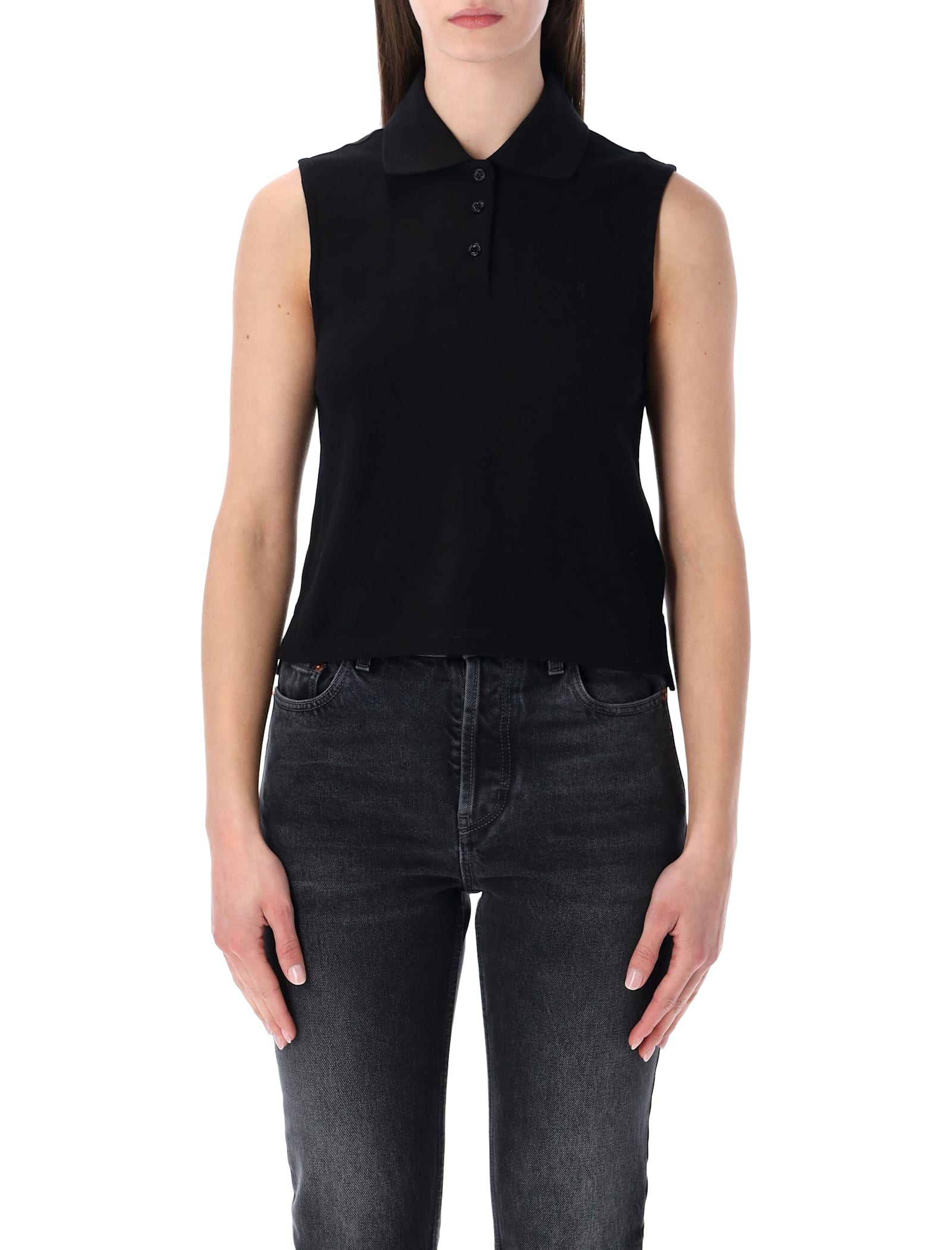 サンローラン カサンドラ コットンピケ ポロシャツ