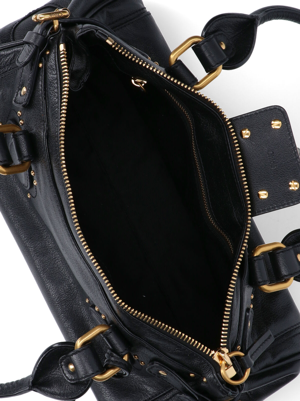 Chloé Paddington Bag In Grained Buffalo Leather In Black