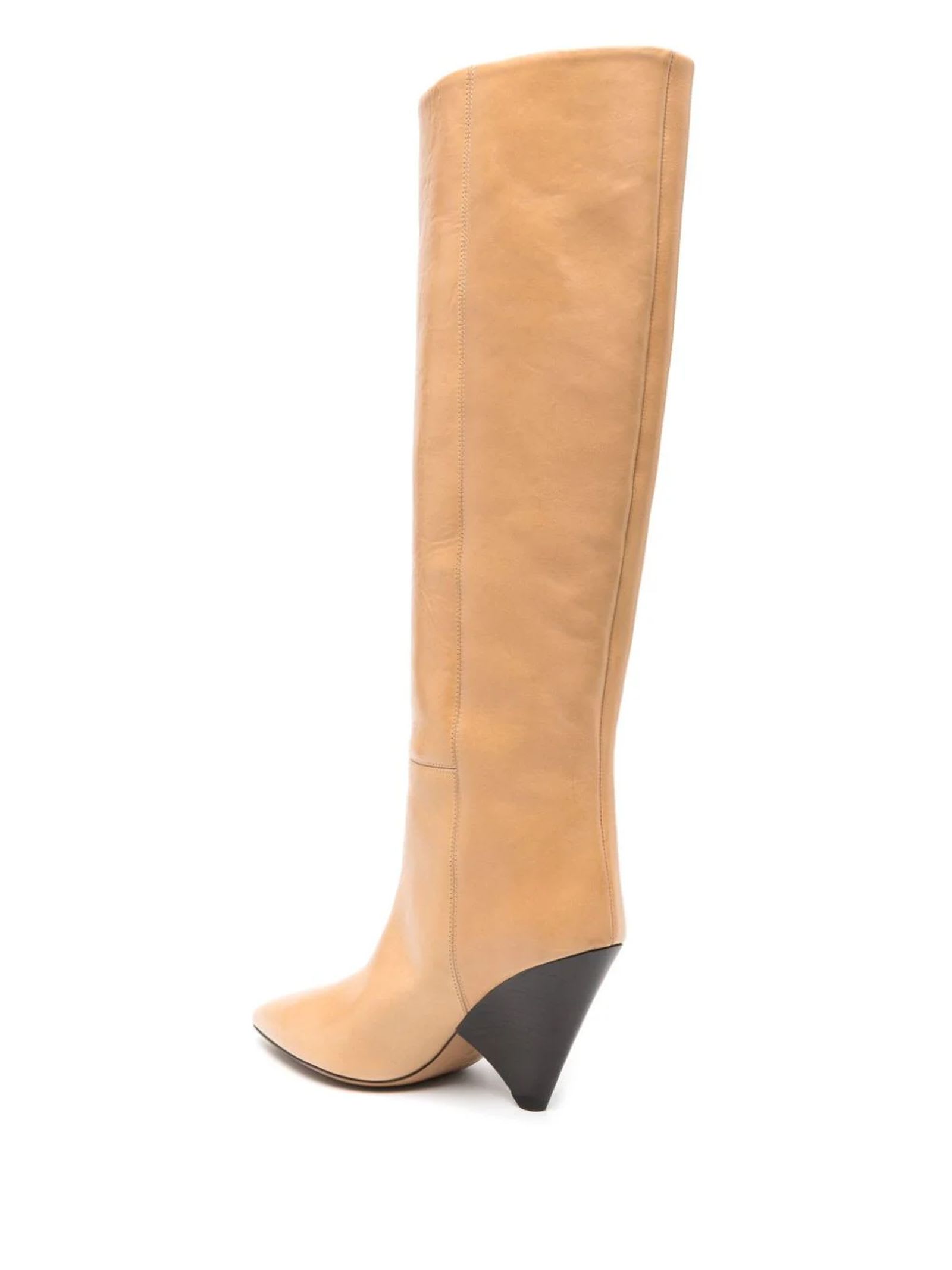 ISABEL MARANT CAMEL BROWN CALF LEATHER BOOTS
