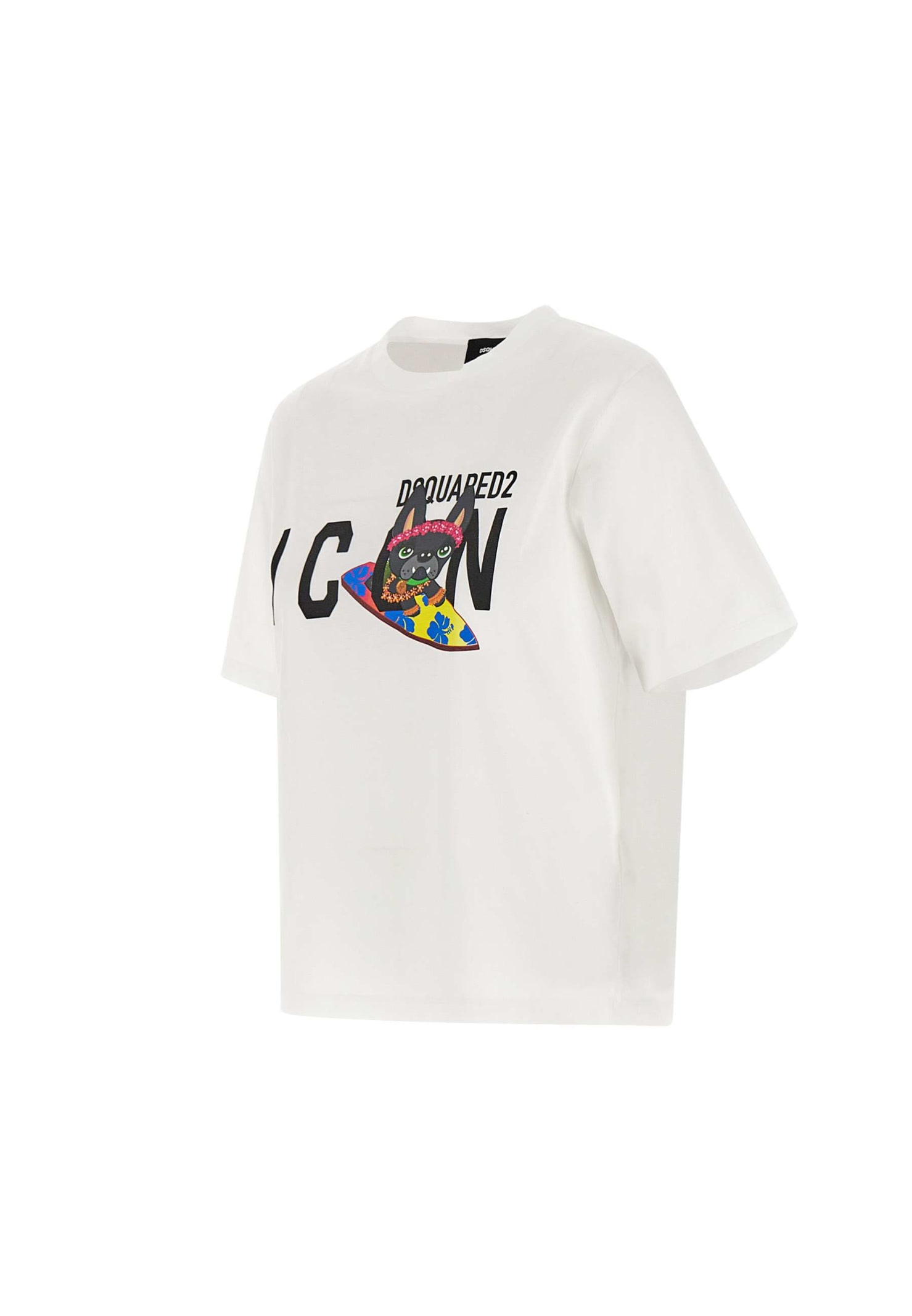 Dsquared2 Shiny Icon East Tee Cotton T-shirt In White | ModeSens