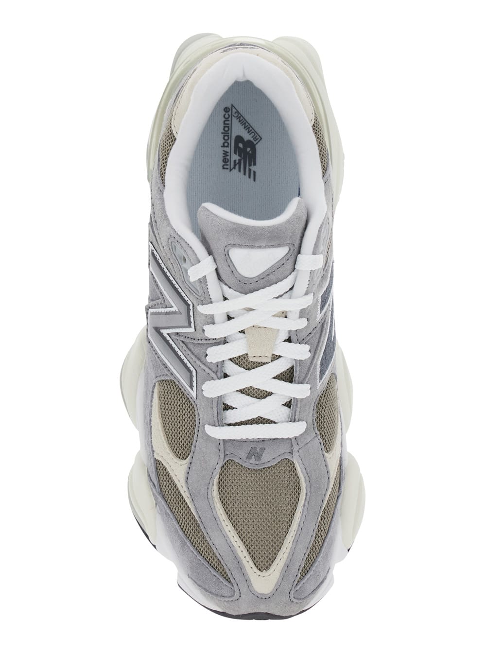 New Balance 9060 Grey Sneaker With Side Logo And Chunky Sole In Suede Unisex In Gray