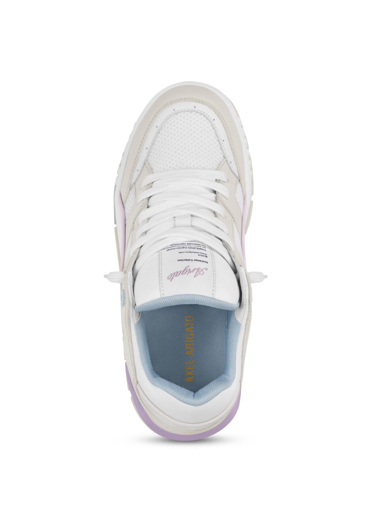 Shop Axel Arigato White And Lilac Area Lo Sneaker In Beige