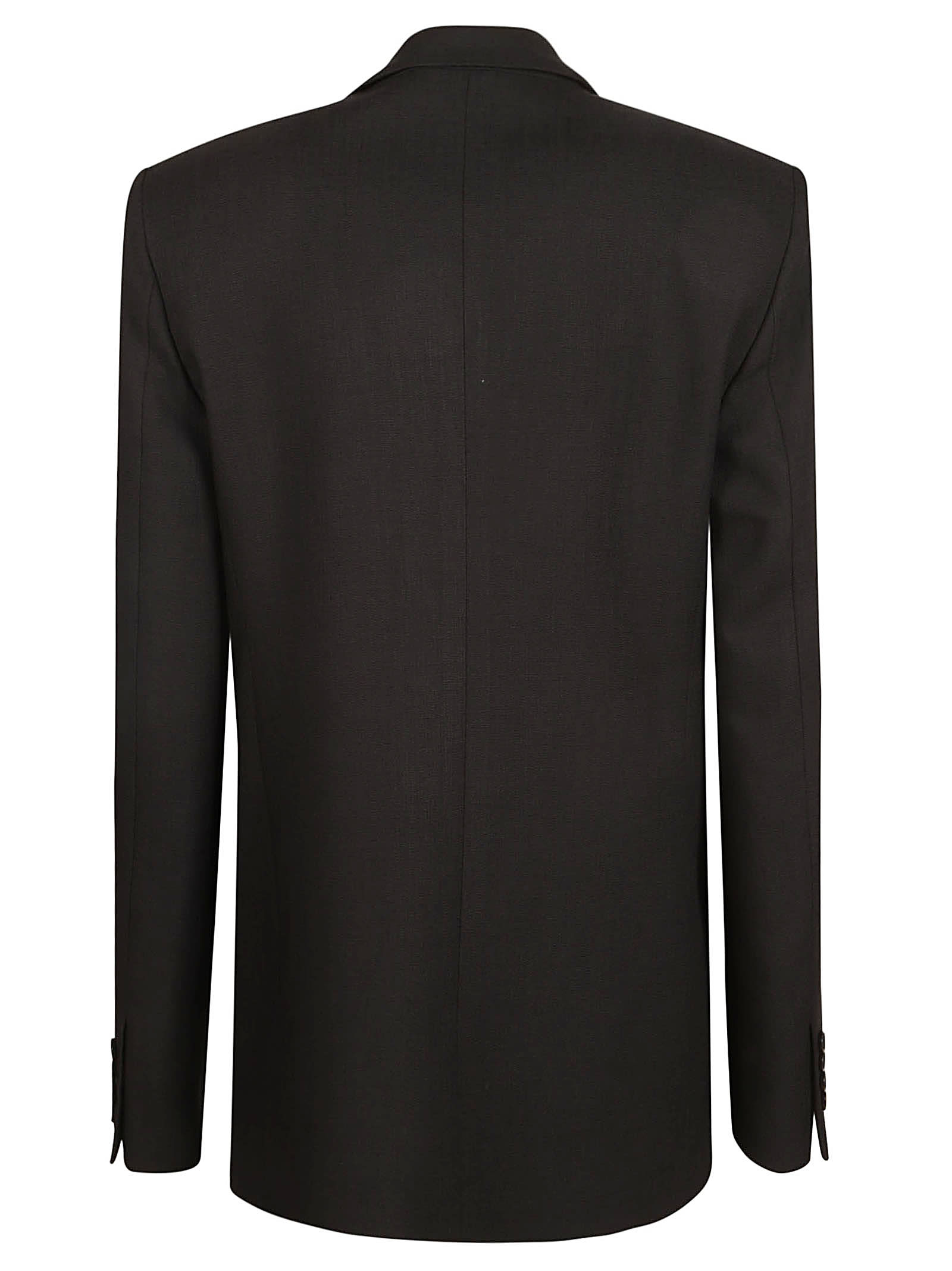 Shop Msgm Two-buttoned Blazer In Black