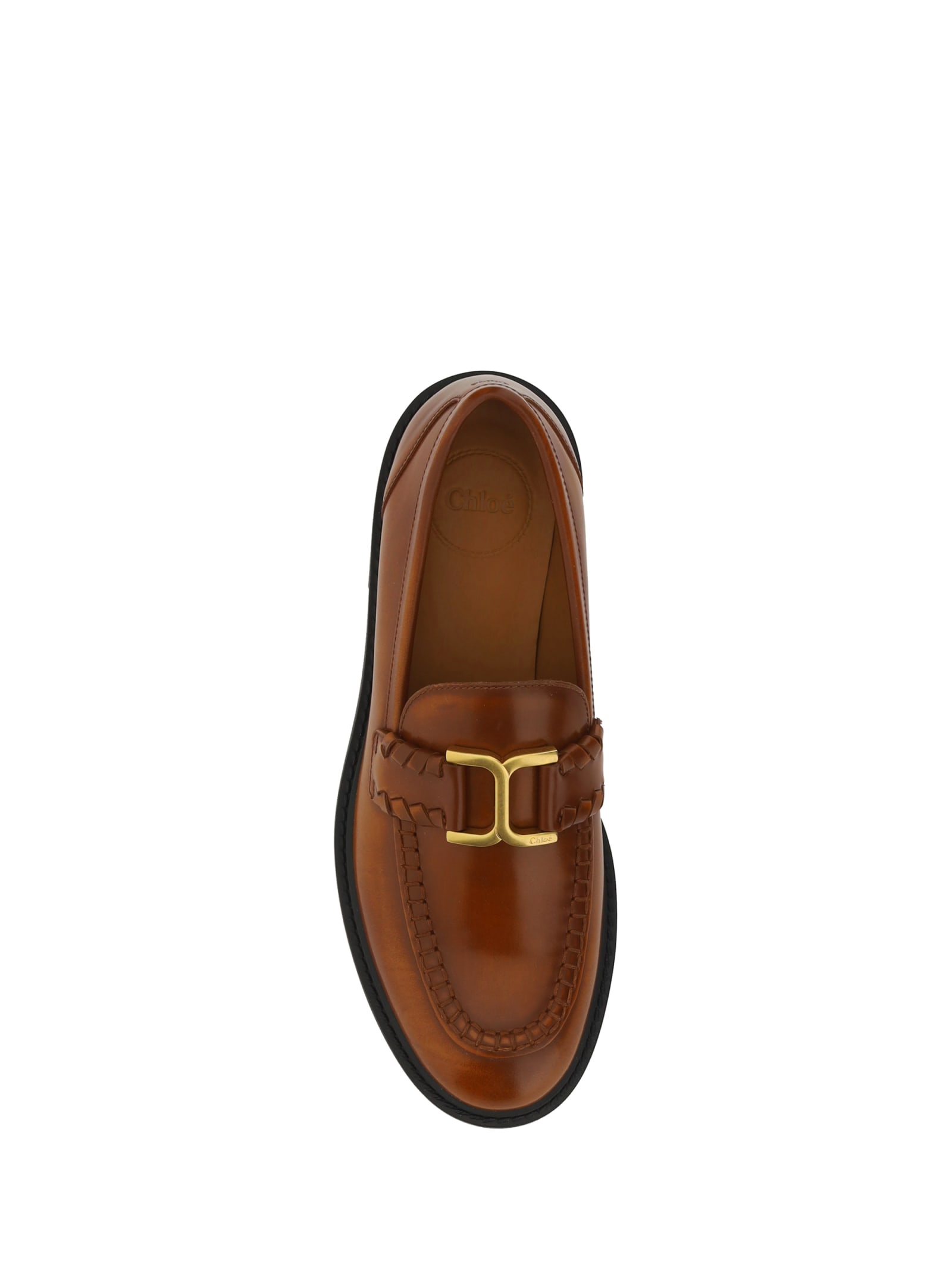 Shop Chloé Marcie Loafers In Tan