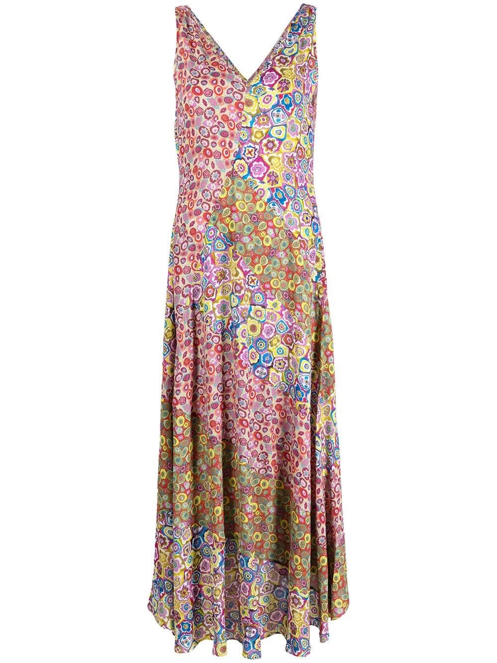 Long Viscose Dress With Floral Print M Missoni