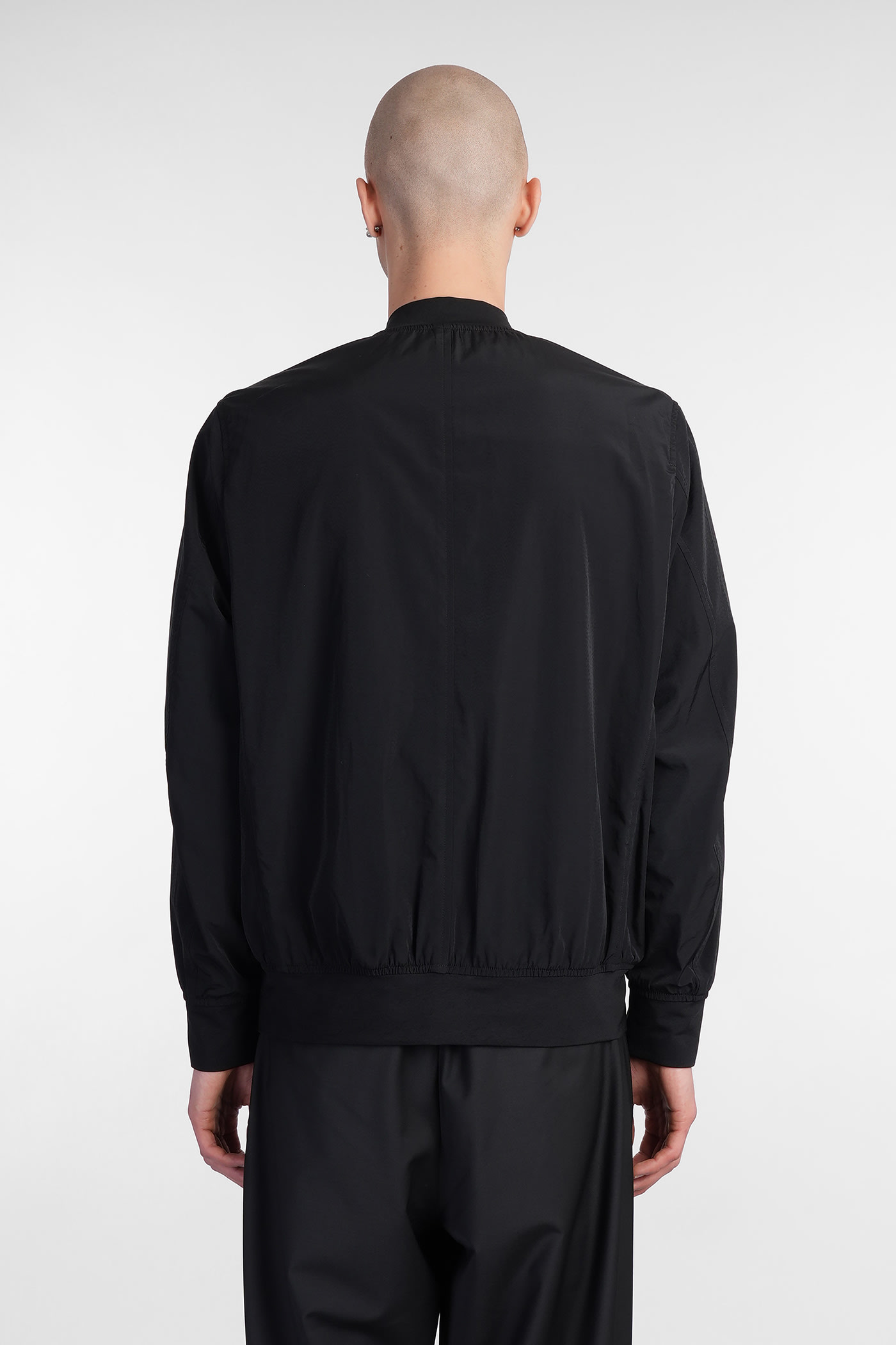 Attachment Cotton-blend Bomber Jacket In Black