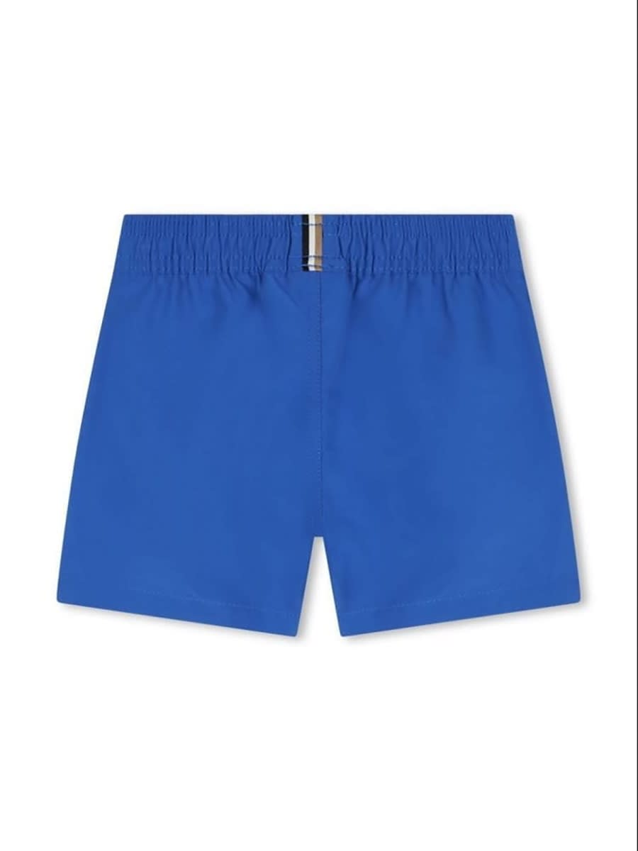 Hugo Boss Boss Boys Blue Swim Shorts In Blue