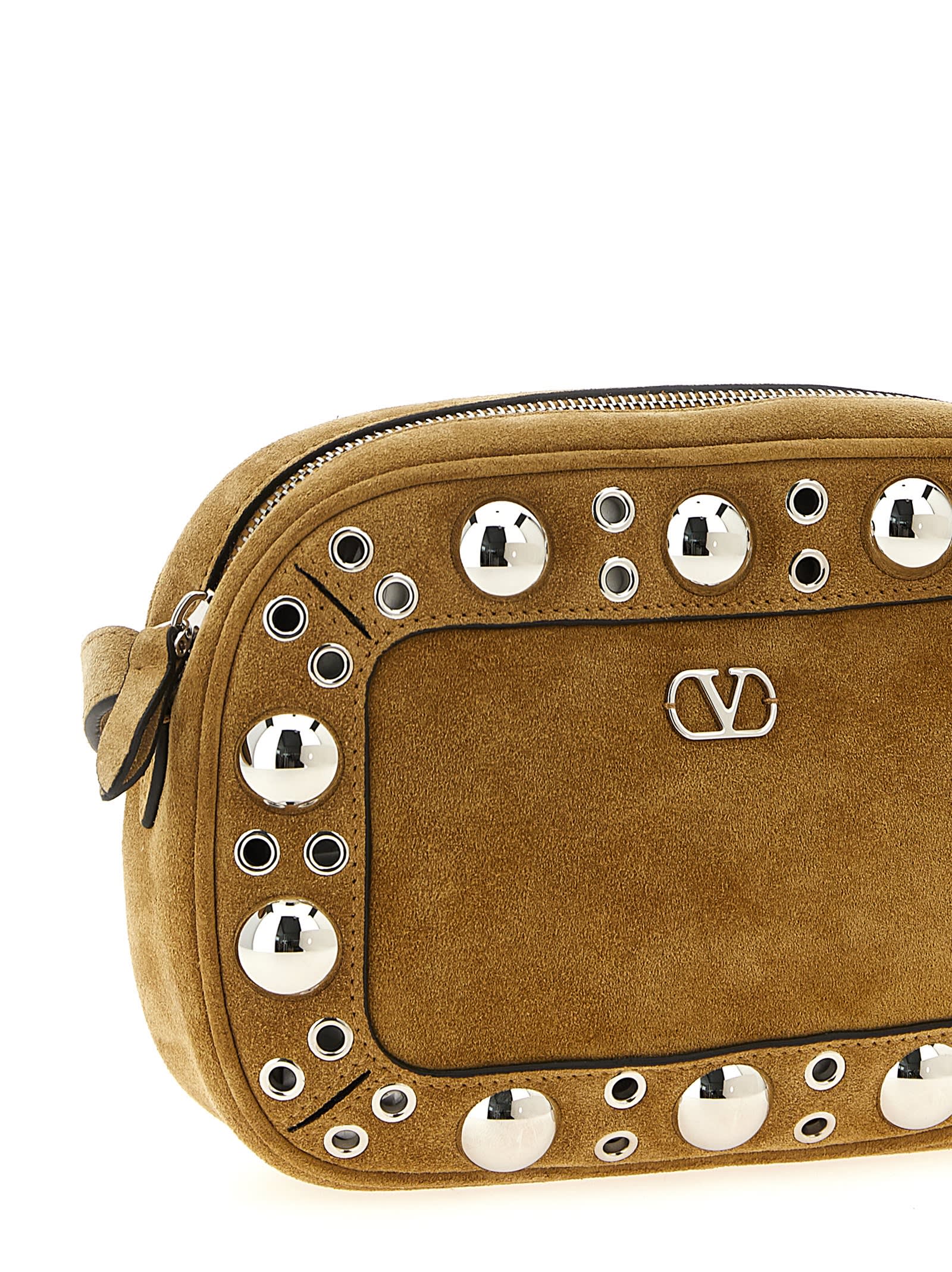 Valentino Garavani Garavani 'nellcôte' Shoulder Bag In Gold