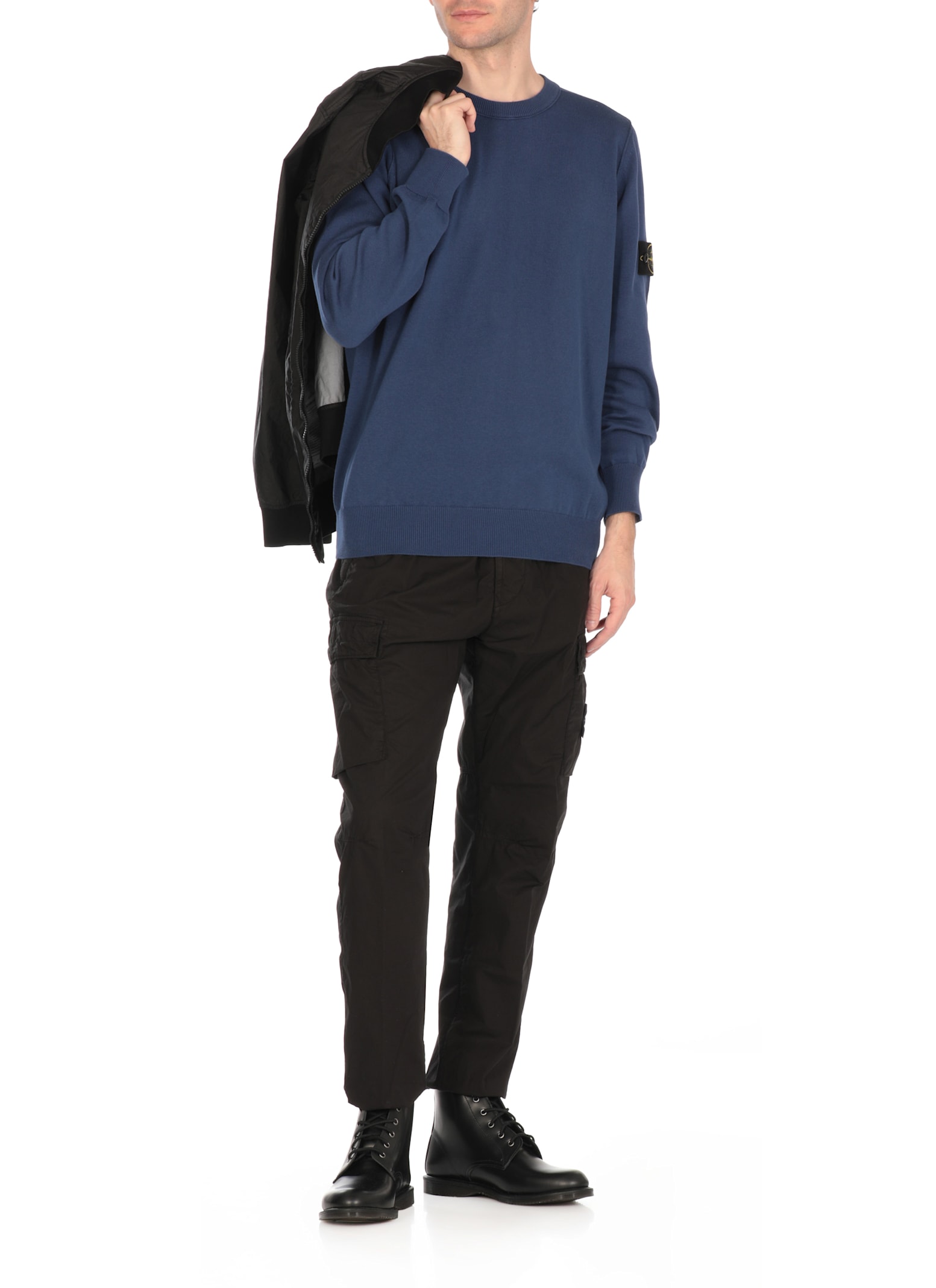Stone Island Felpa Classica In Blue