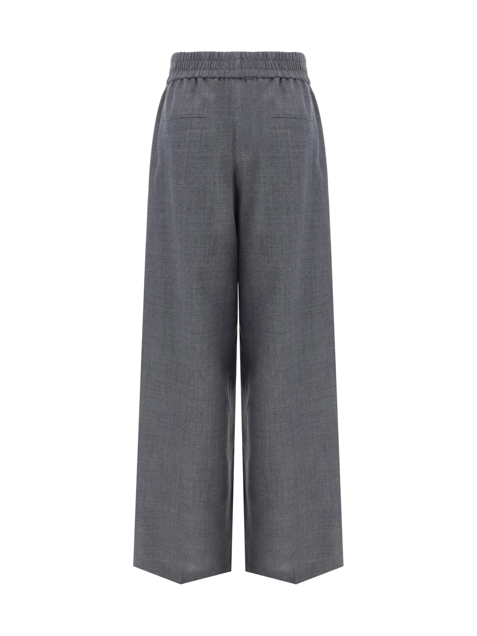 Shop Brunello Cucinelli Loose Track Pants In Grigio Scuro