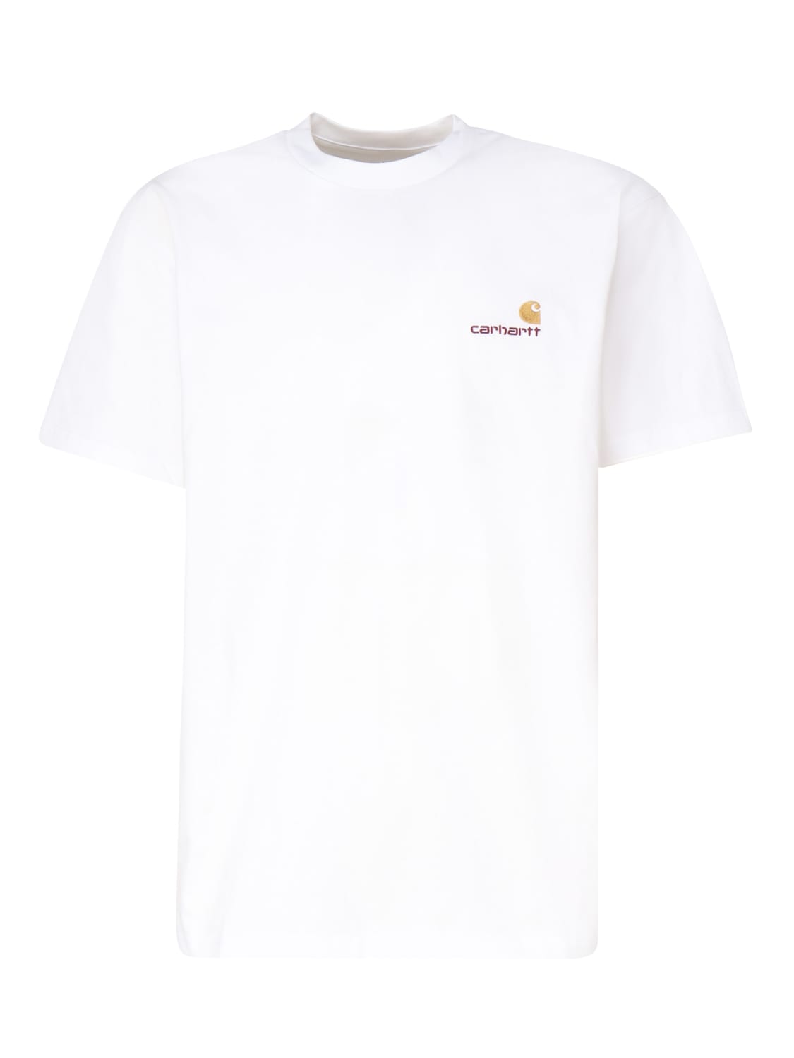 Carhartt Logo T-shirt In Cotton In White